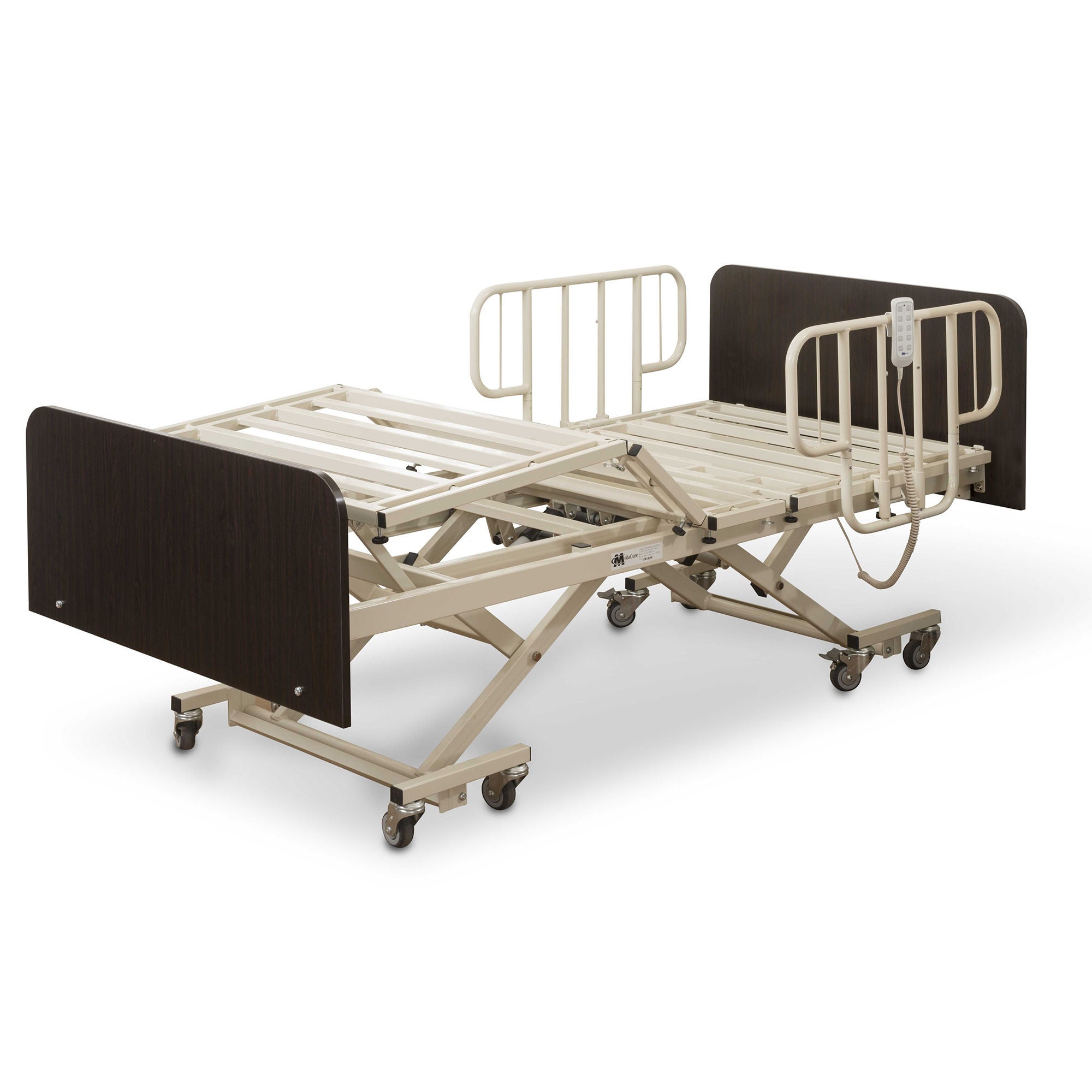 Medacure Inc - LX-BARI-9-F Expandable Bariatric Bed Lincoln Bariatric 80 to 88 Inch Length Slat Deck 10 Functions 9 Inch Height