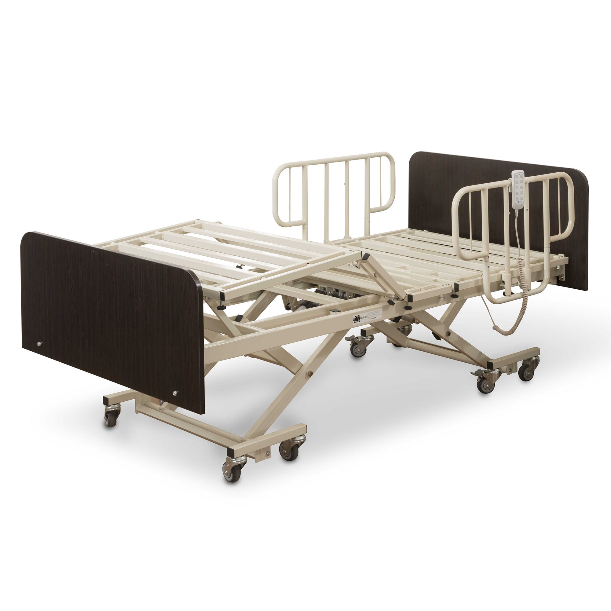 Medacure Inc - LX-BARI-F Electric Bariatric Bed Frame MedaCure® Bariatric 80 to 88 Inch Length Slat Deck 10 Functions 14 Inch Height