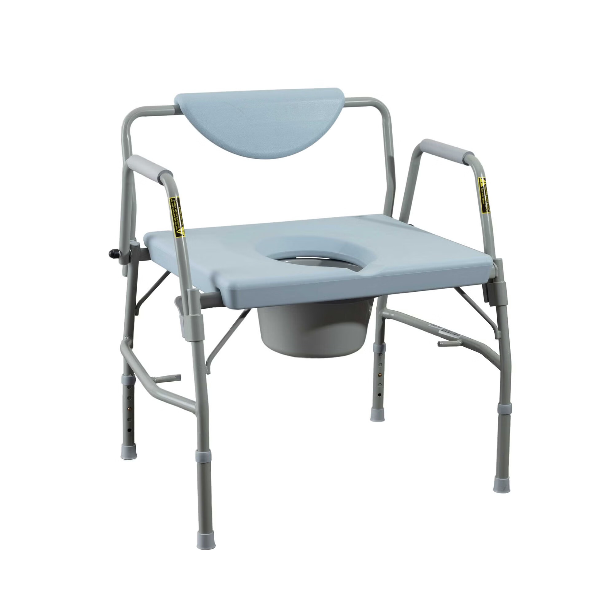 Medacure Inc - CB1000 Commode Chair MedaCure® Padded Drop Arms Steel Frame Back Bar 23-1/4 Inch Seat Width 1,000 lbs. Weight Capacity