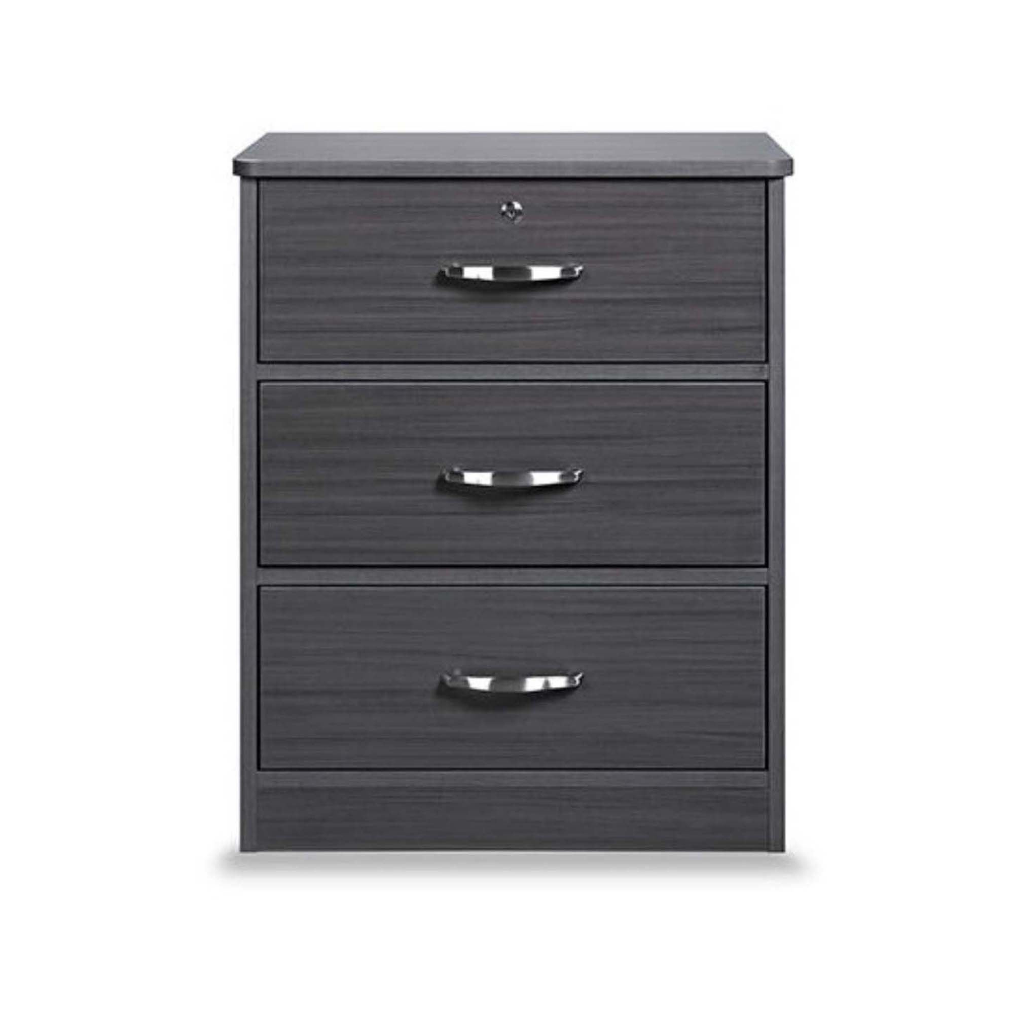 Medacure Inc - CC-BSC3D-CG Bedside Cabinet Contemporary Collection Coastal Gray 24 W X 16 D X 30 H Inch 3 Drawers Without Shelves Without Doors