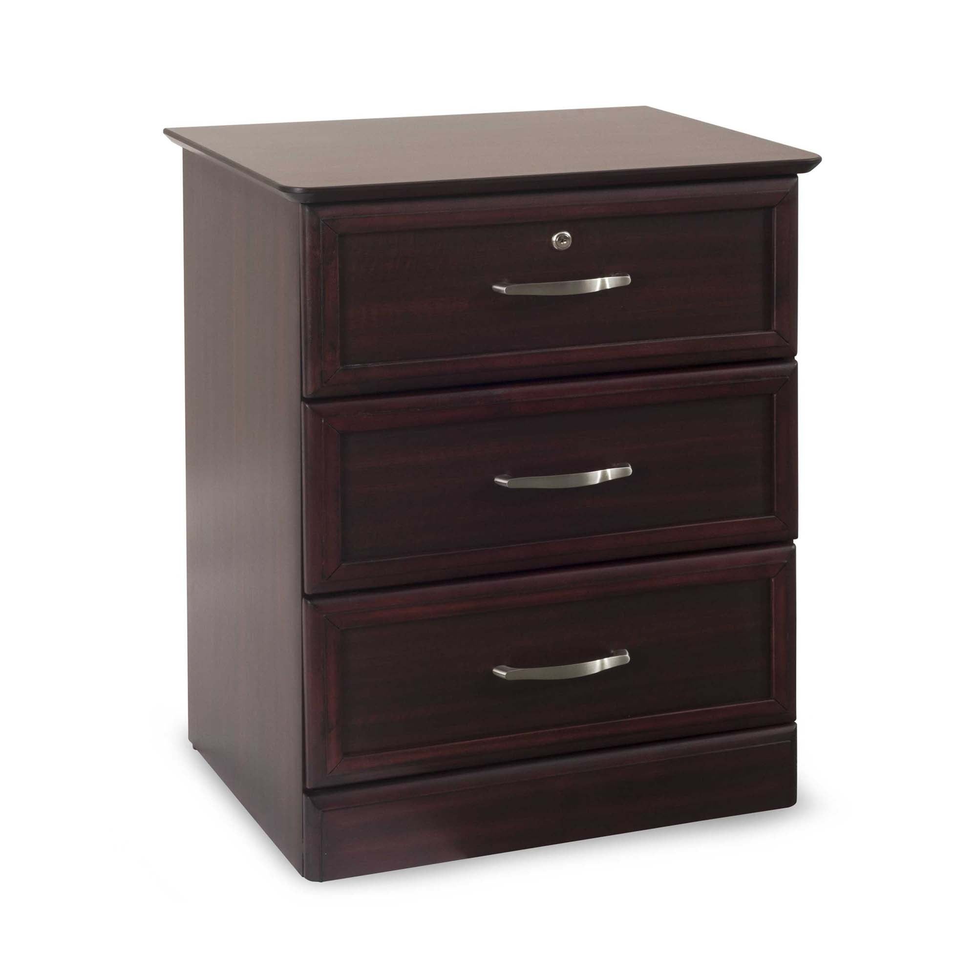 Medacure Inc - HC-BSC3D-MH Bedside Cabinet Medacure Inc Mahogany 24 W X 16 D X 30 H Inch 3 Drawers Without Shelves Without Doors