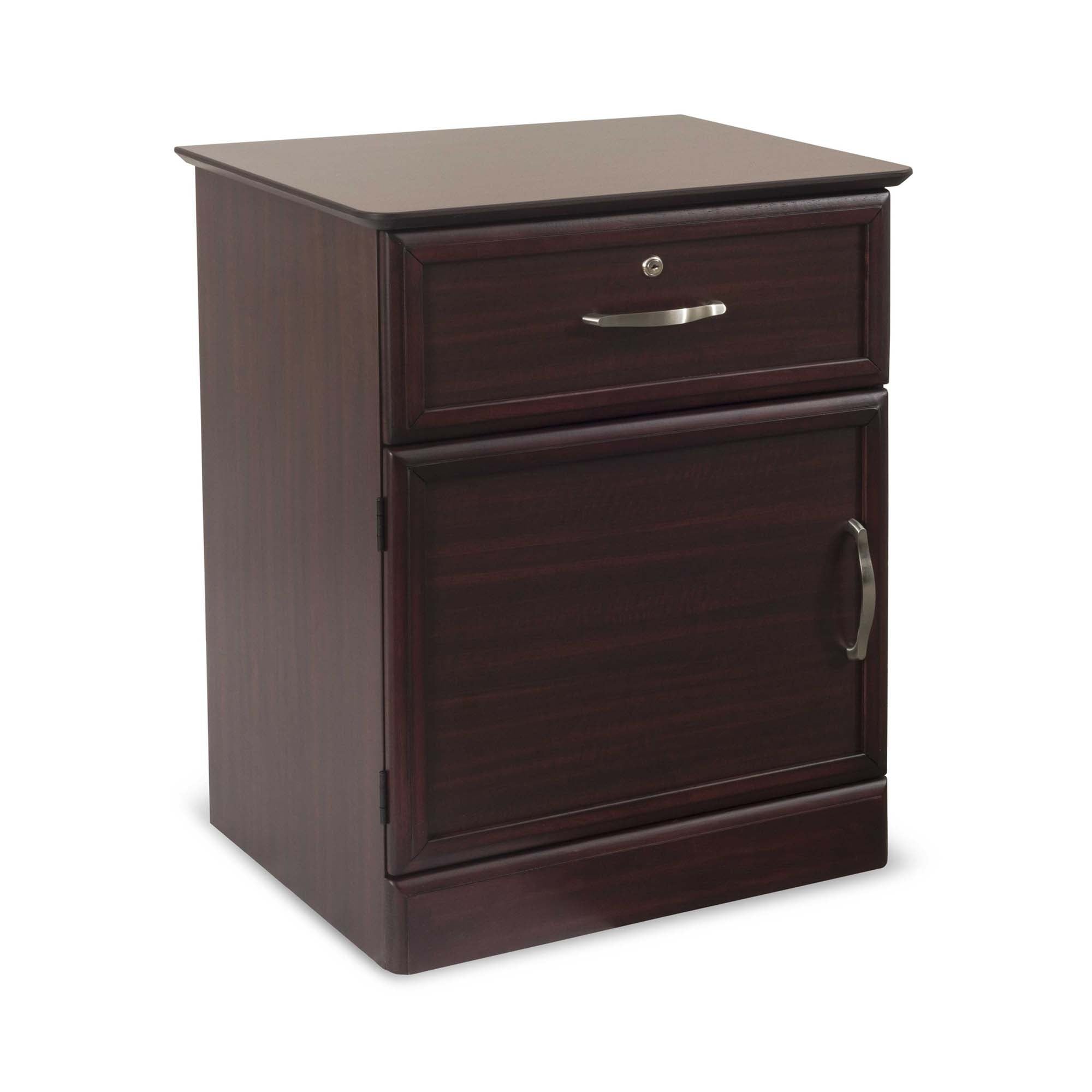 Medacure Inc - HC-NS1D-MH Nightstand Medacure Inc Mahogany 21 W X 18 D X 26-1/2 H Inch 1 Drawer 1 Shelf Single Door