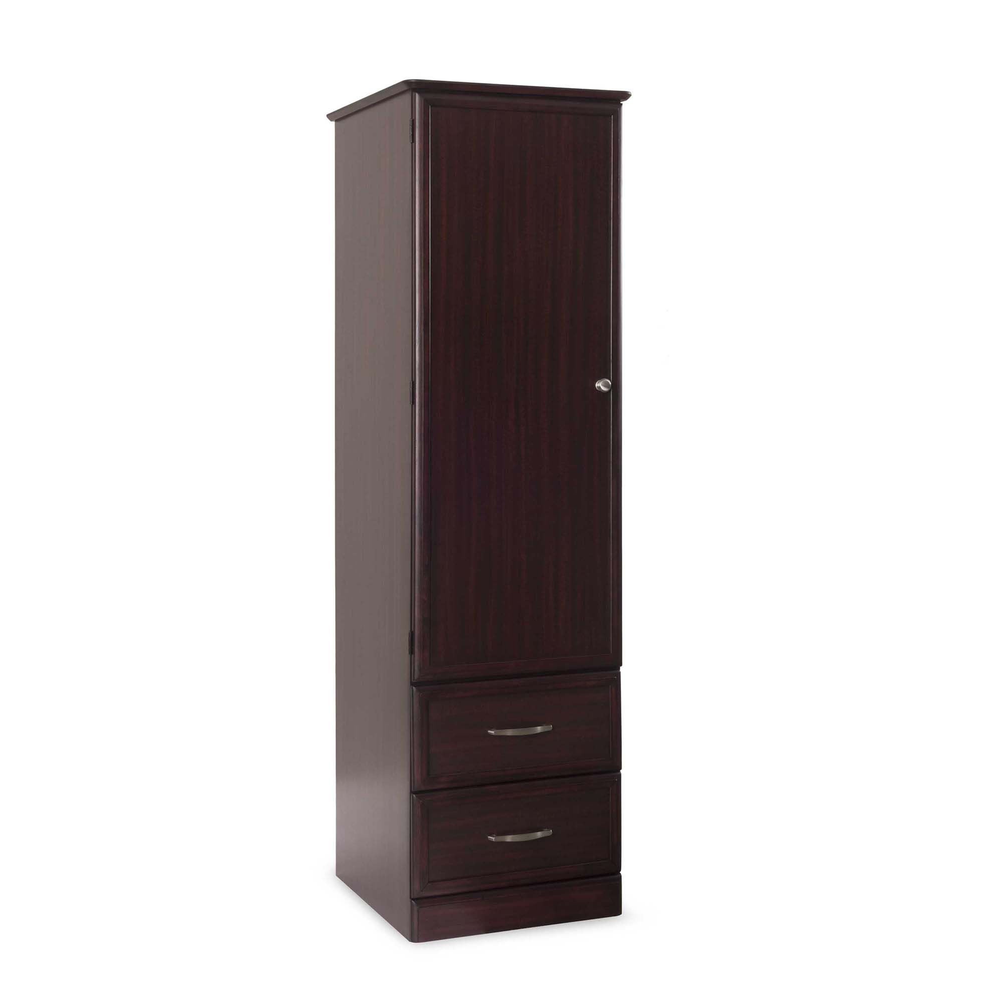 Medacure Inc - HC-WR1D2D-MH Wardrobe Medacure Inc Mahogany 20 W X 22 D X 76 H Inch 2 Drawers Without Shelves Single Door