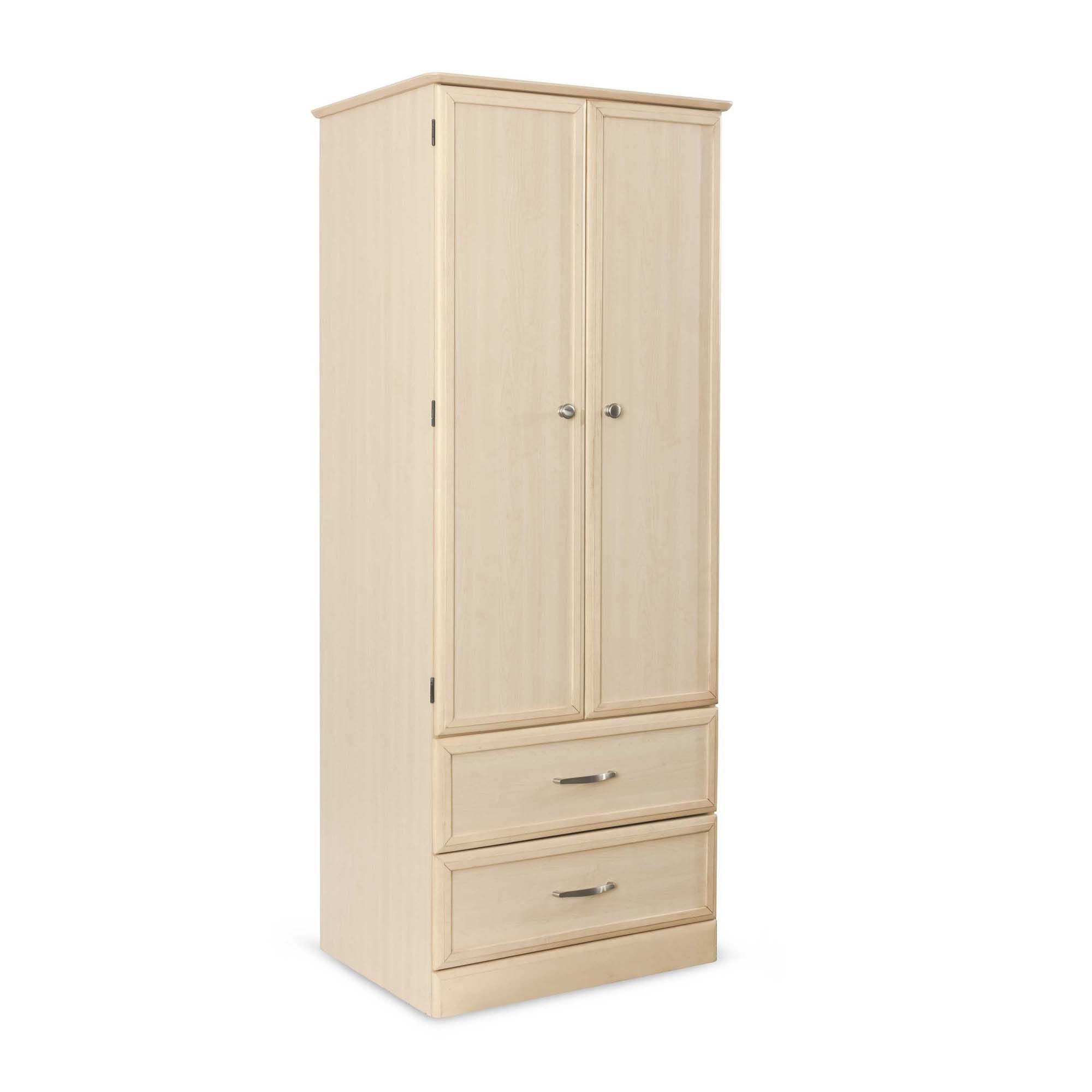 Medacure Inc - HC-WR2D2D-MA Wardrobe Medacure Inc Maple 30 W X 23 D X 76 H Inch 2 Drawers Without Shelves Double Doors