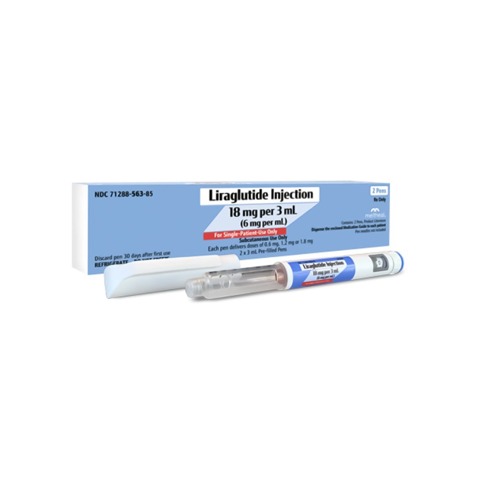 Meitheal Pharmaceuticals Inc - 71288056385 Liraglutide 6 mg / mL Injection 3 mL 2 Pens