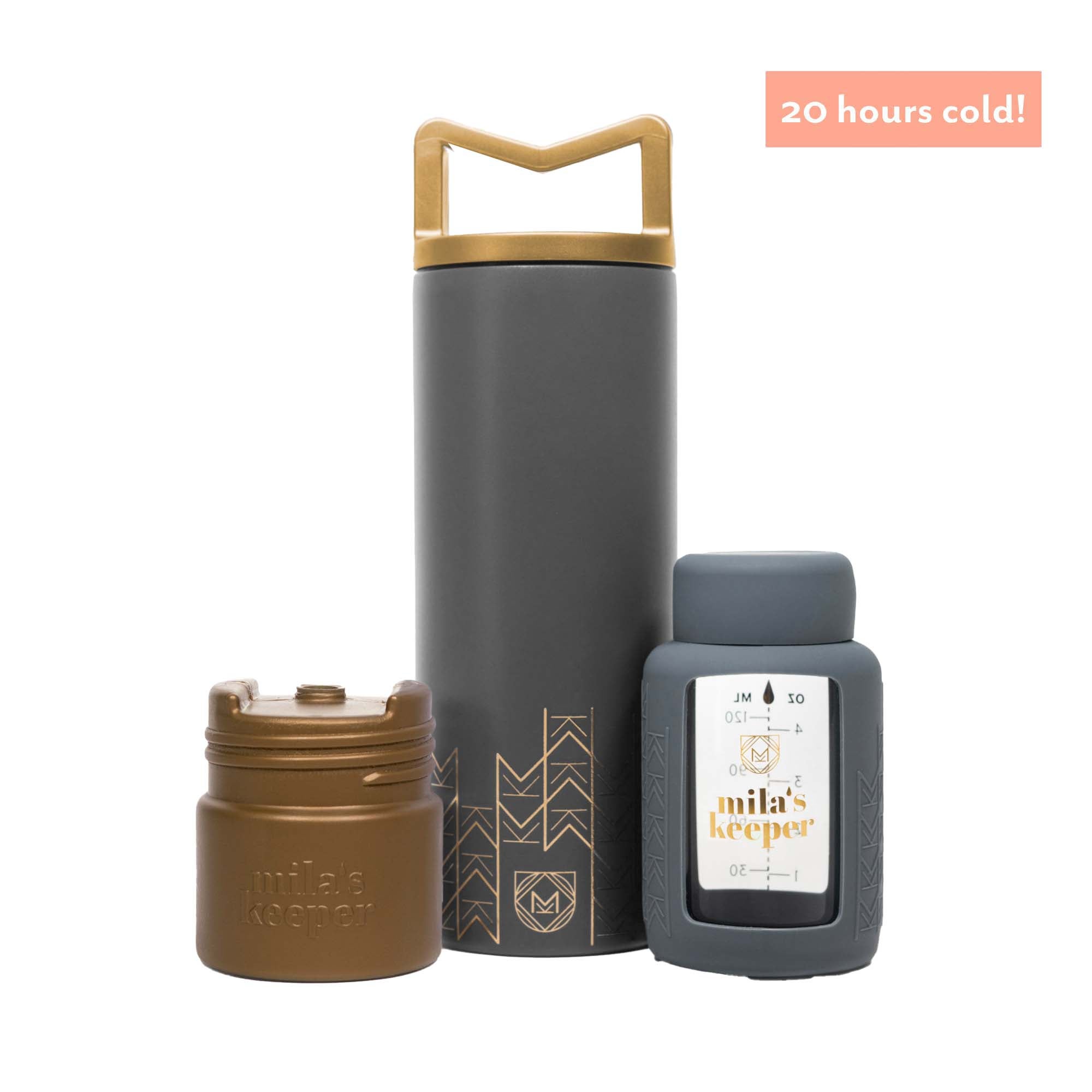 Mila's Keeper - GSGRY-C24 Breast Milk Cooler Set The MilKeeper® 12 oz. Stainless Steel Starry Night