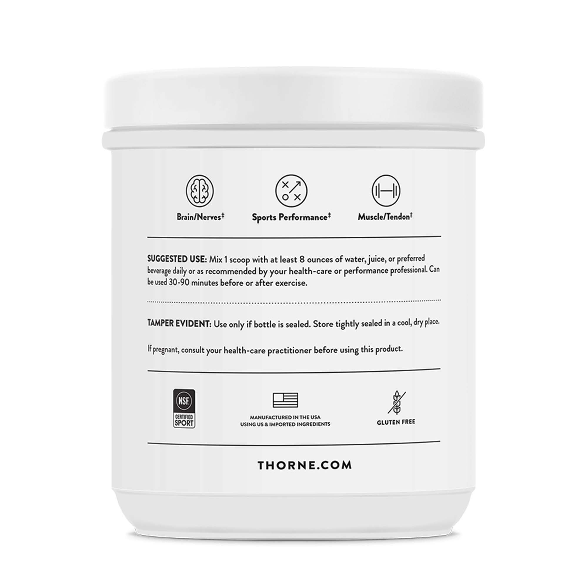 Thorne Research Inc - SF905 Oral Supplement THORNE® Creatine Strawberry Flavor Powder 13.1 oz. Canister