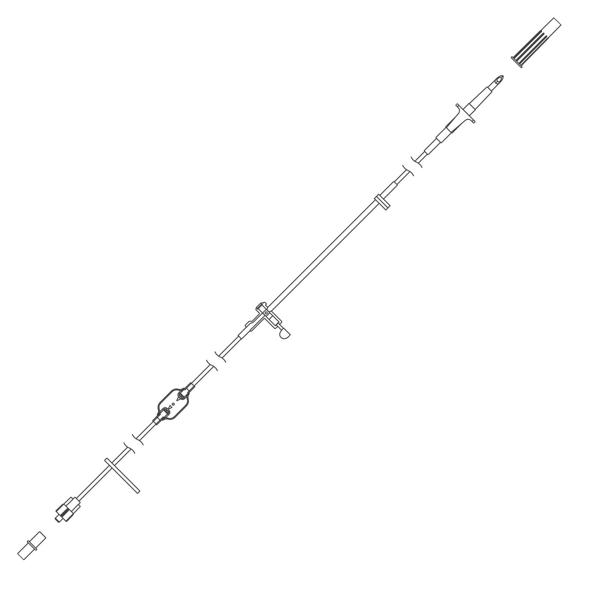 Zevex - 380-4162 IV Pump Set Pump 118 Inch Tubing Epidural