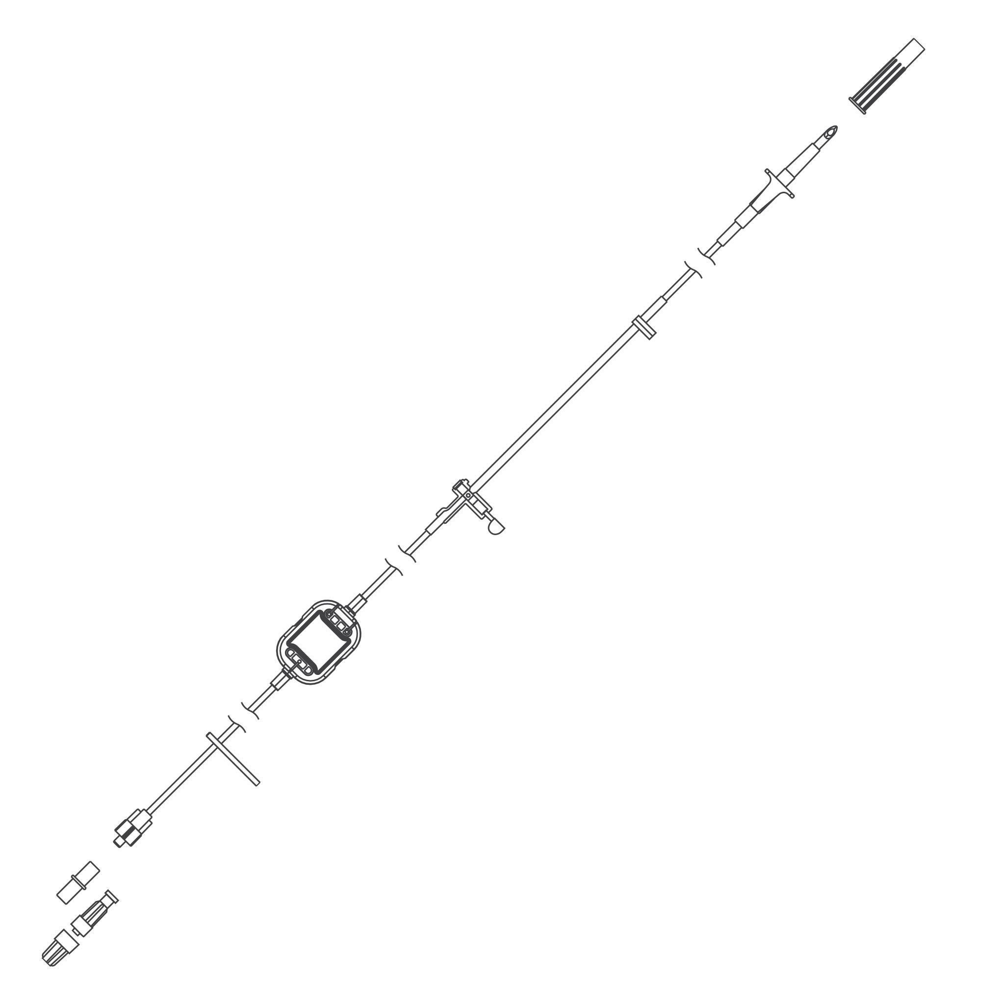 Zevex - 380-4130-V IV Pump Set Pump 99 Inch Tubing