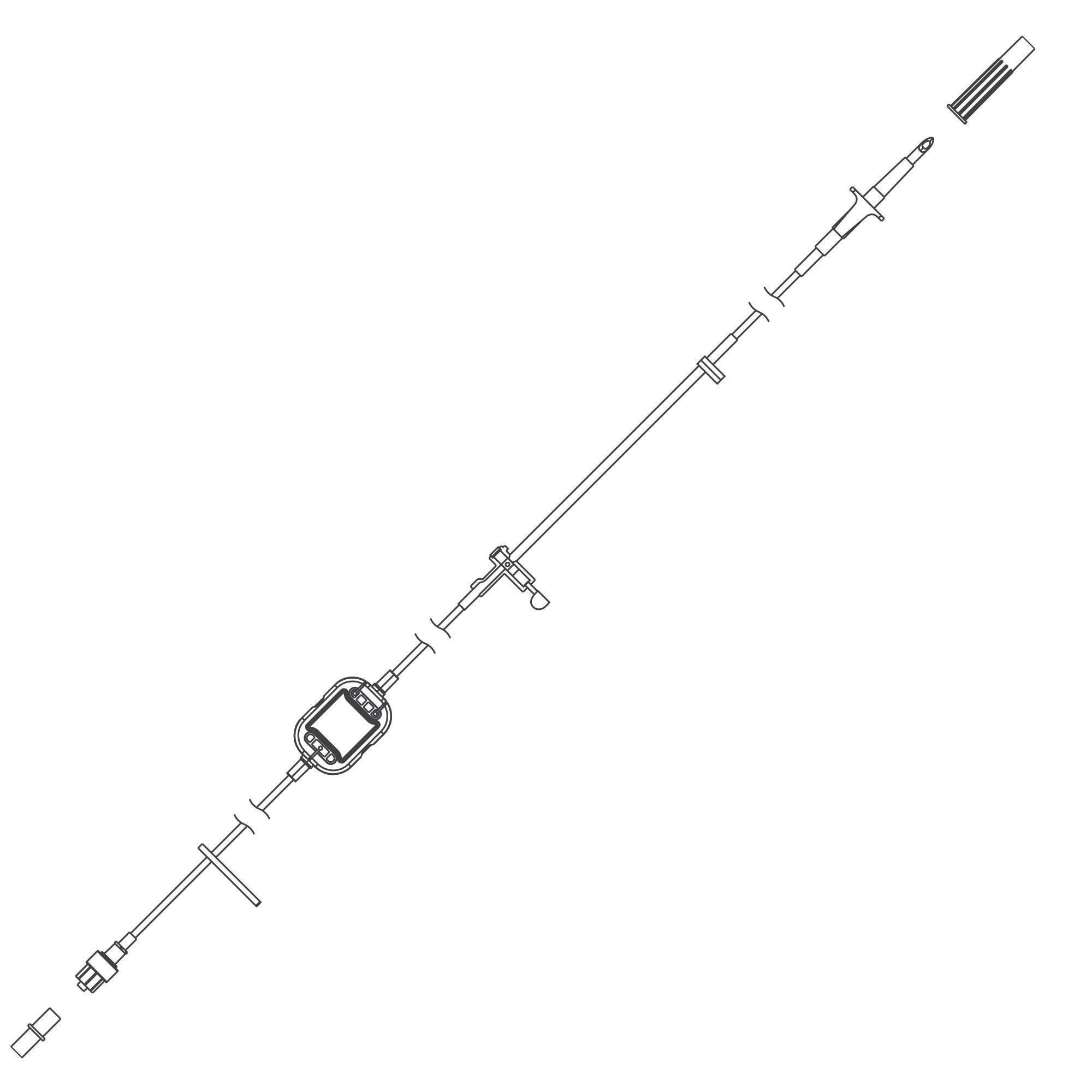 Zevex - 380-4174 IV Pump Set Curlin® Pump 99 Inch Tubing