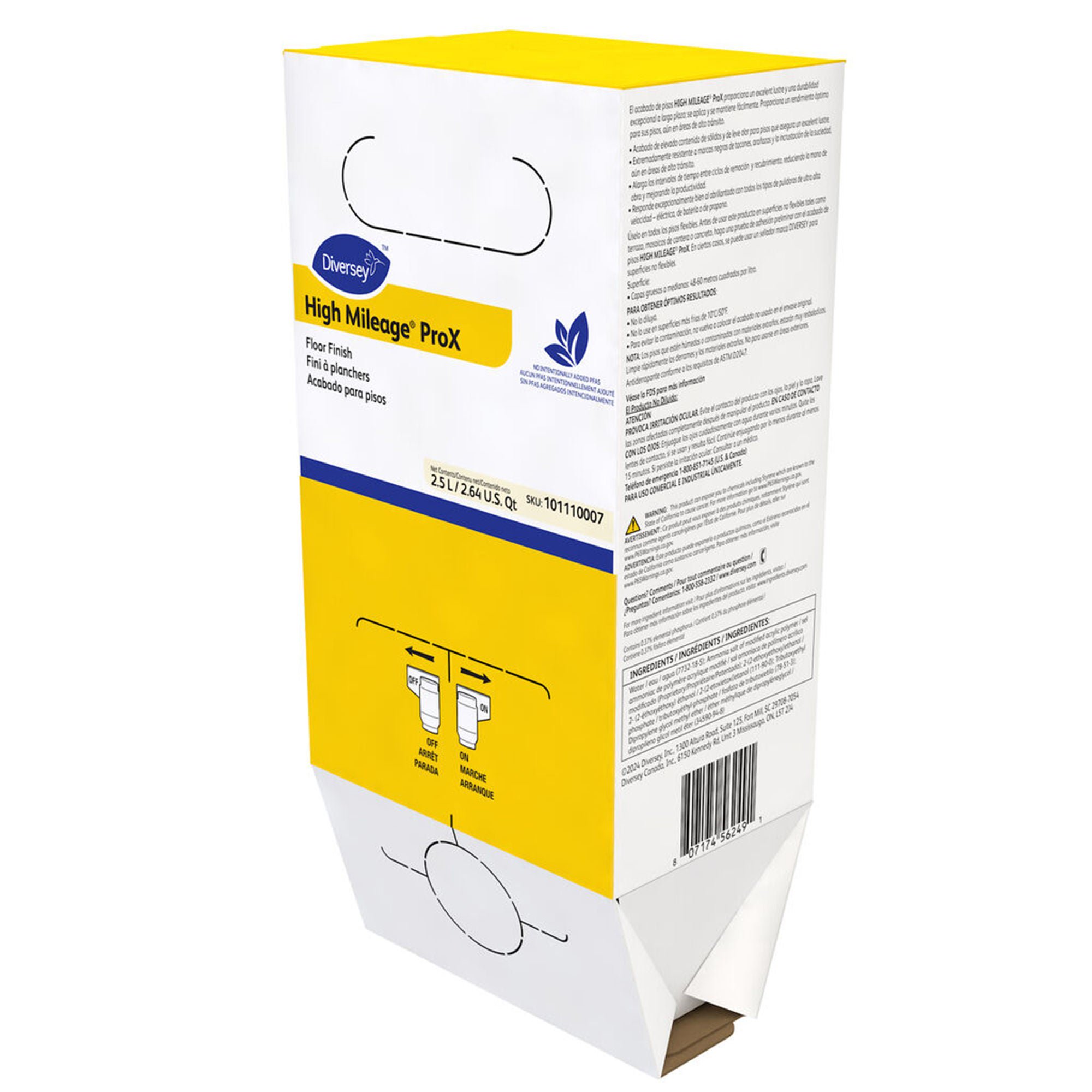 Essendant Co-United Stationers - DVS101110007 Floor Finish High Mileage® ProX Liquid 2.5 Liter Dispenser Box Mild Scent For ProSpeed® Dispensing System