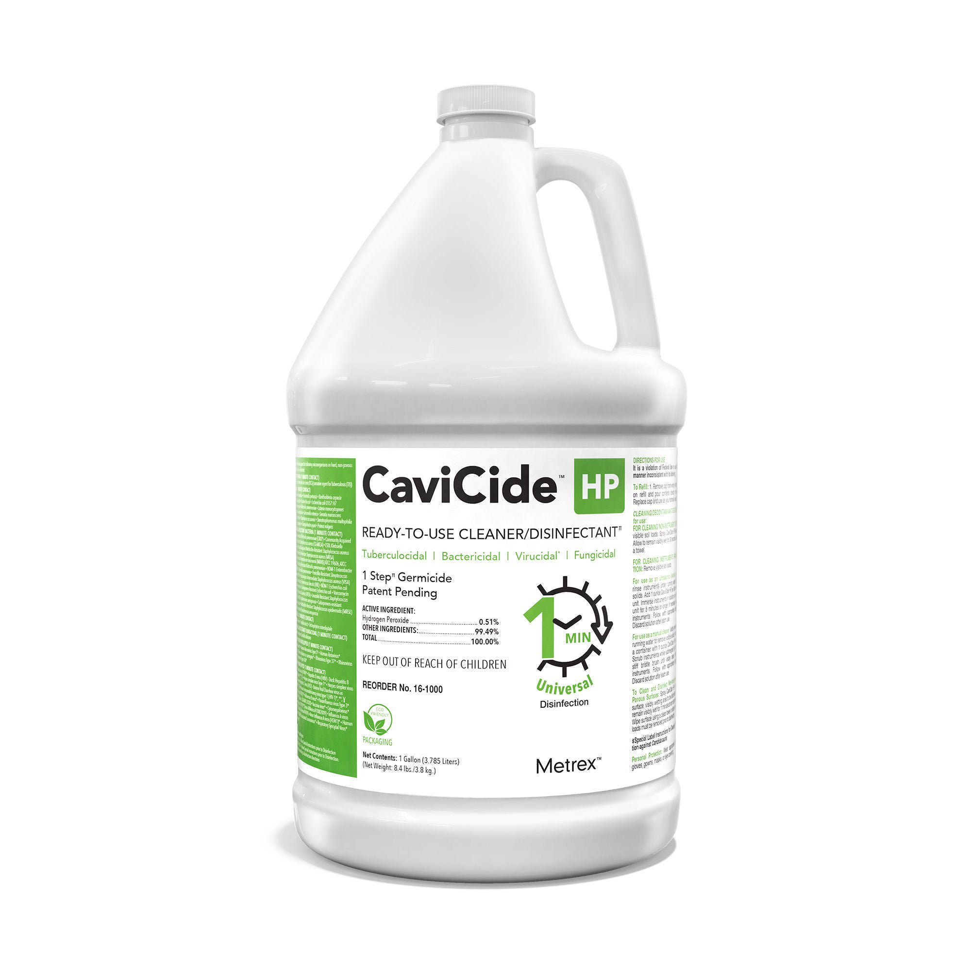 Metrex Research - 16-1000 Surface Disinfectant Cleaner CaviCide™ HP Broad Spectrum Manual Pour Liquid 1 gal. Jug Characteristic Scent NonSterile
