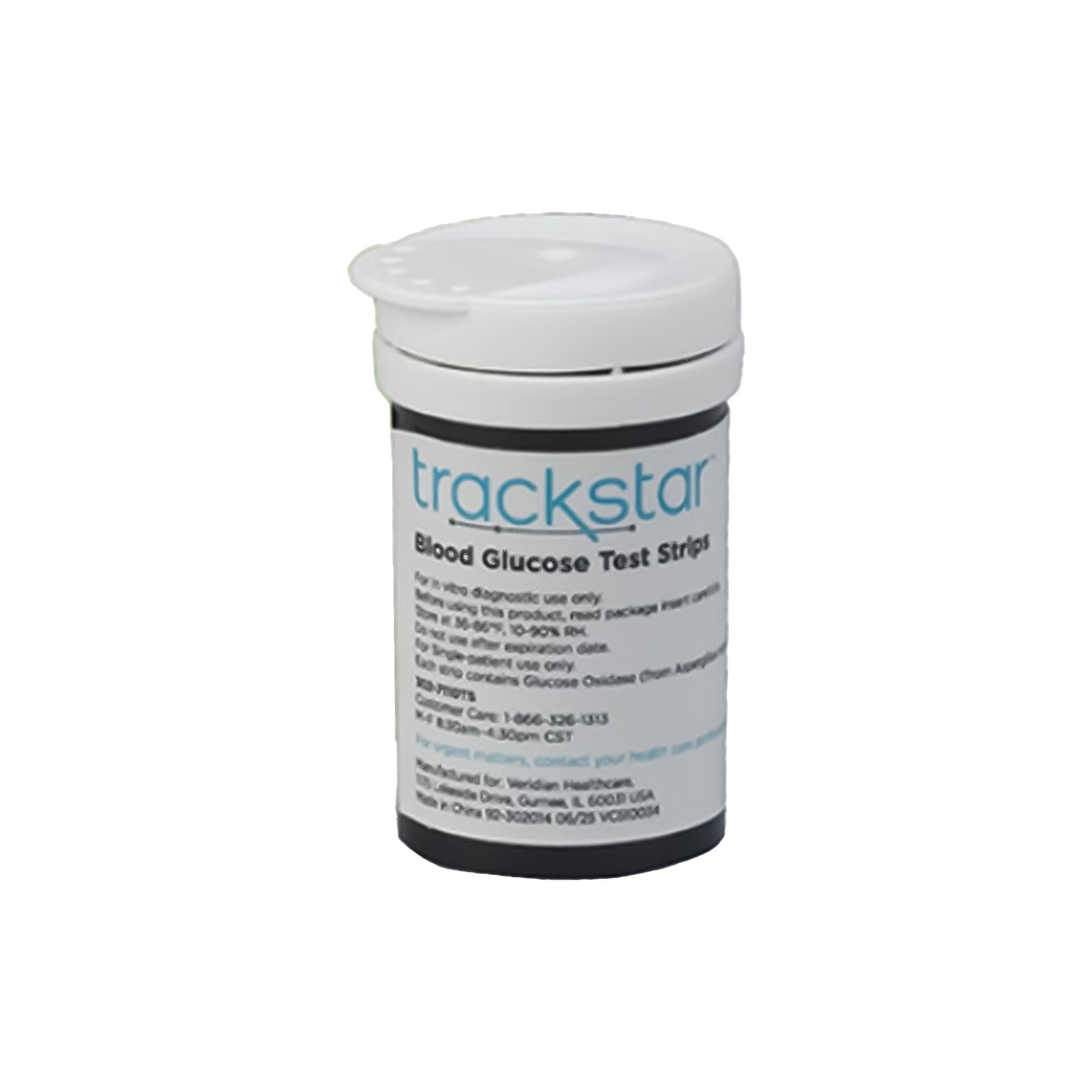 Veridian Healthcare LLC - 302-7110TS Blood Glucose Test Strips Trackstar 50 Pack For RPM PRO™ Gluscose Monitor