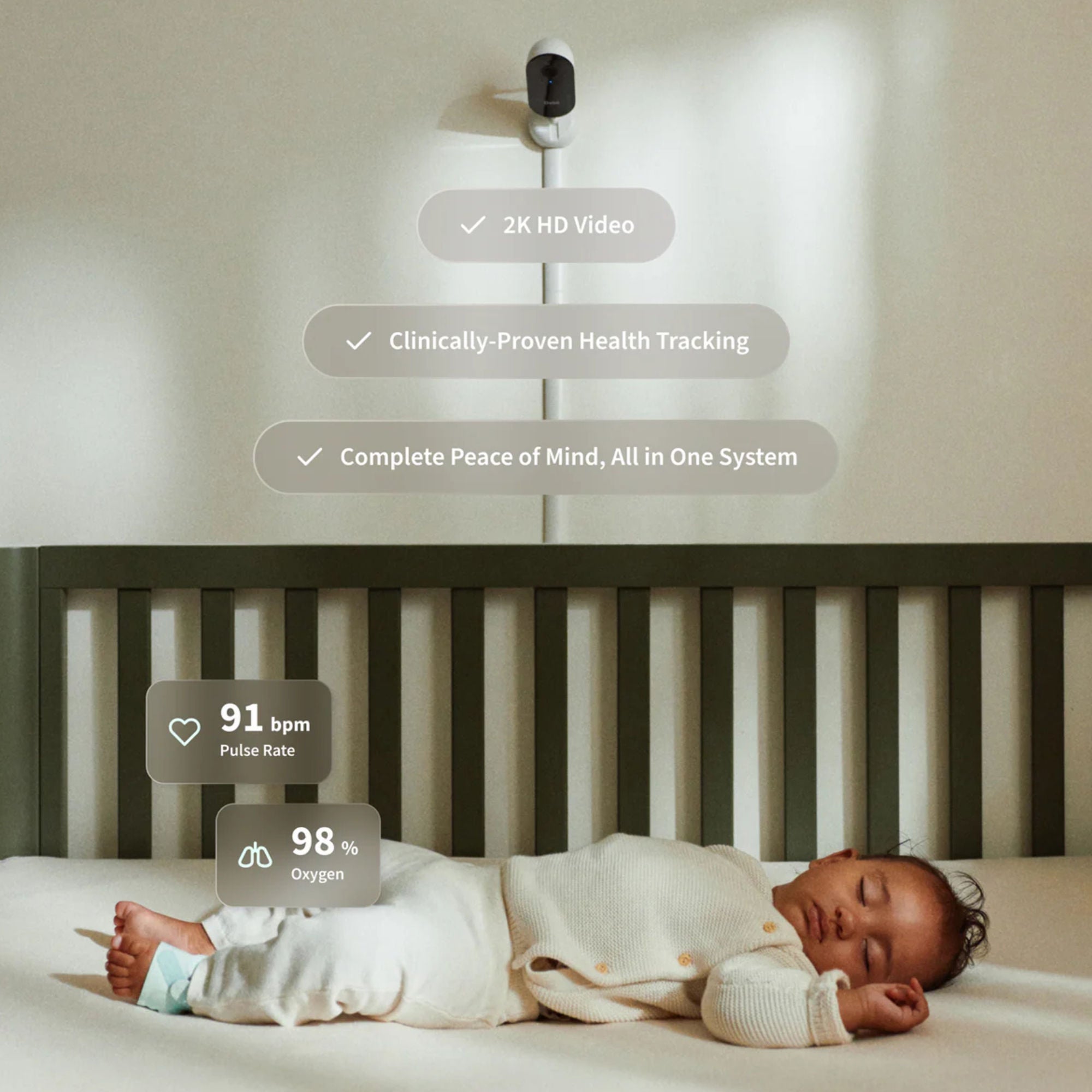 Owlet Baby Care Inc - PS03NWBUSN Baby Monitoring System Owlet® Dream Duo Bedtime Blue