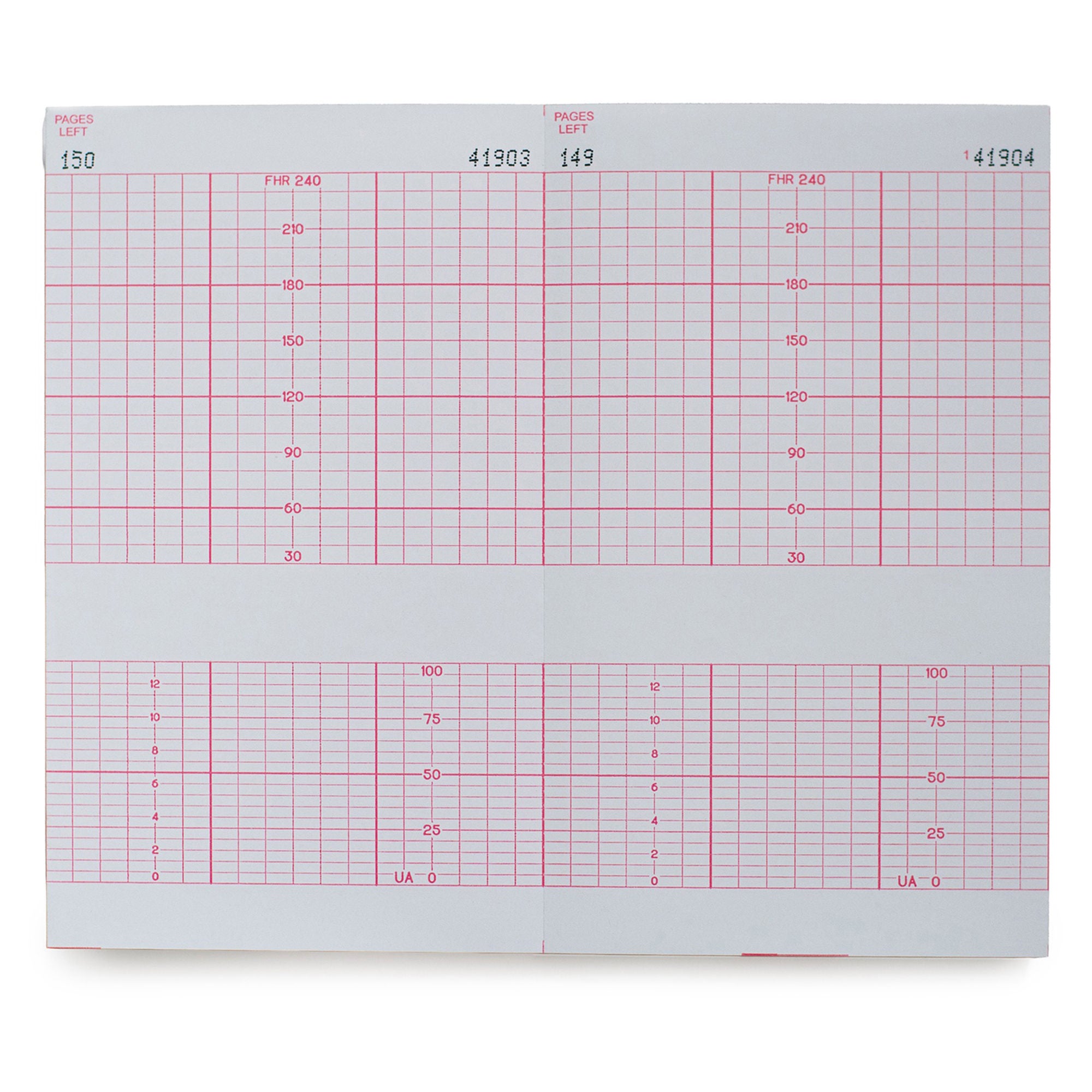 McKesson Brand - 252-B4305A Recording Chart Paper McKesson Z-Fold Red Grid