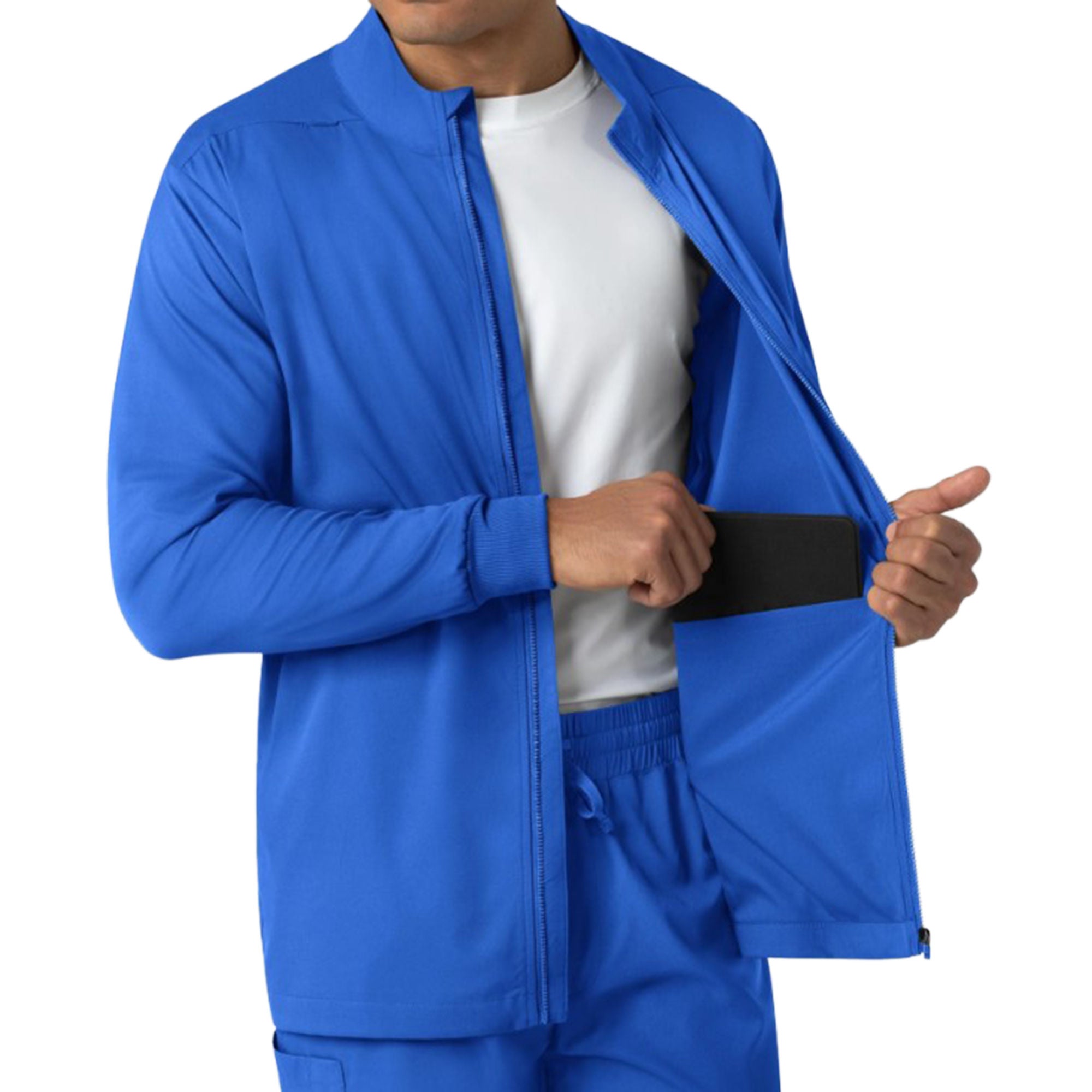 Fashion Seal Uniforms - 8351-ROYA-5XL Warm-Up Jacket Wink™ Boundless Royal Blue 5X-Large Hip Length 93% Polyester / 7% Spandex Reusable