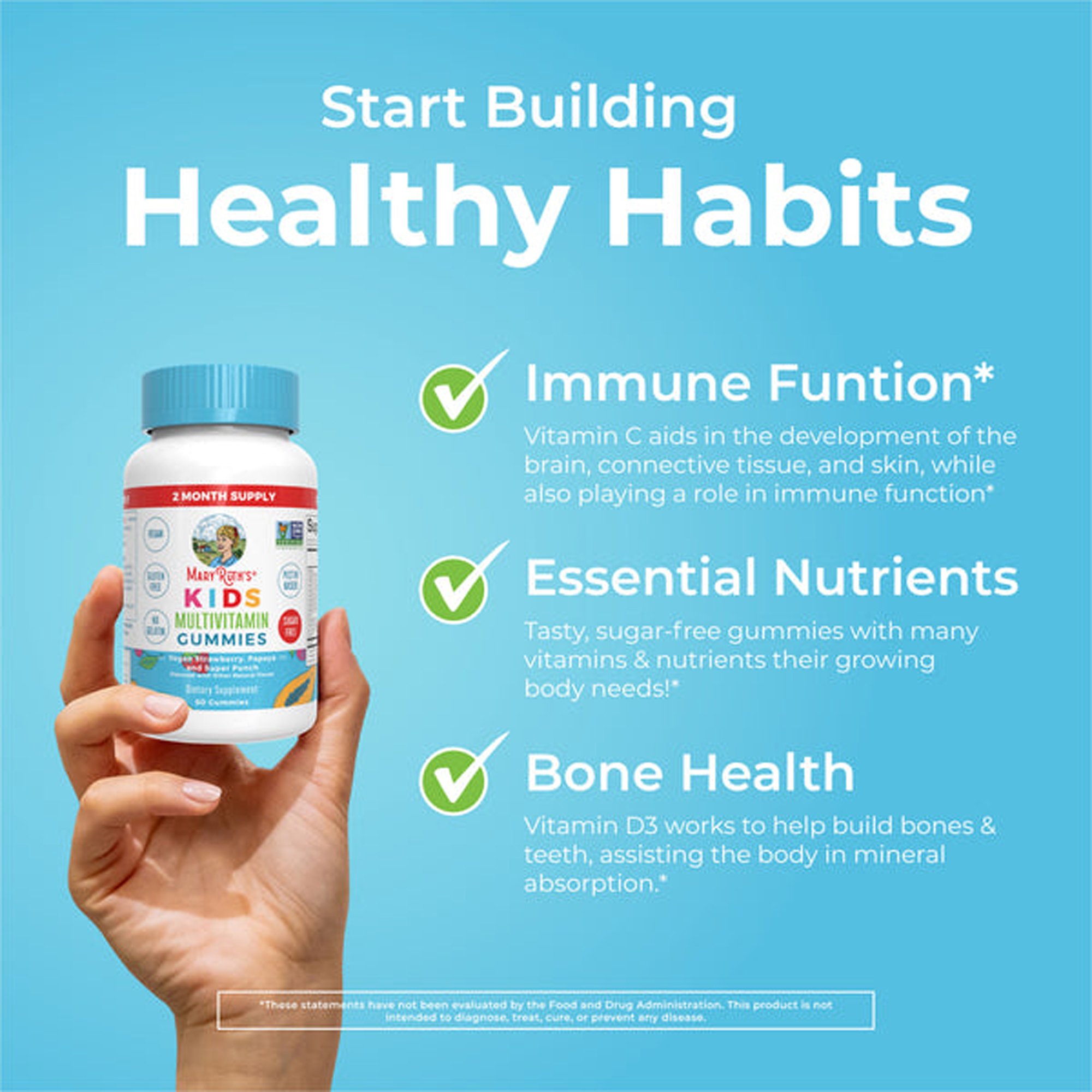 Mary Ruth's Kids Multivitamin Dietary Supplement GM-KD-MLT-CV-SF-060-UN-02 by MRO MaryRuth