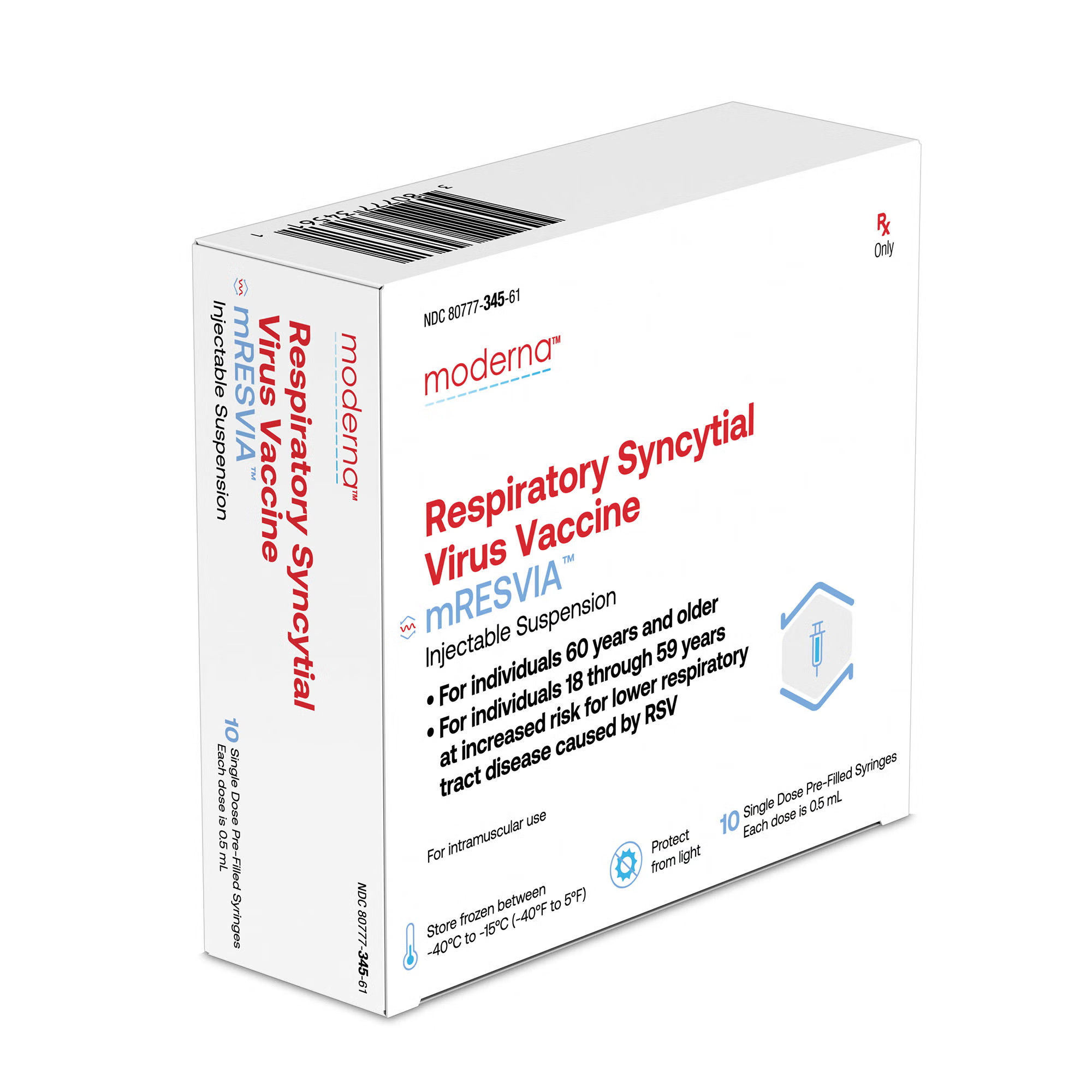 Moderna US Inc - 80777034561 mRESVIA® Respiratory Syncytial Virus Vaccine Injection 0.5 mL
