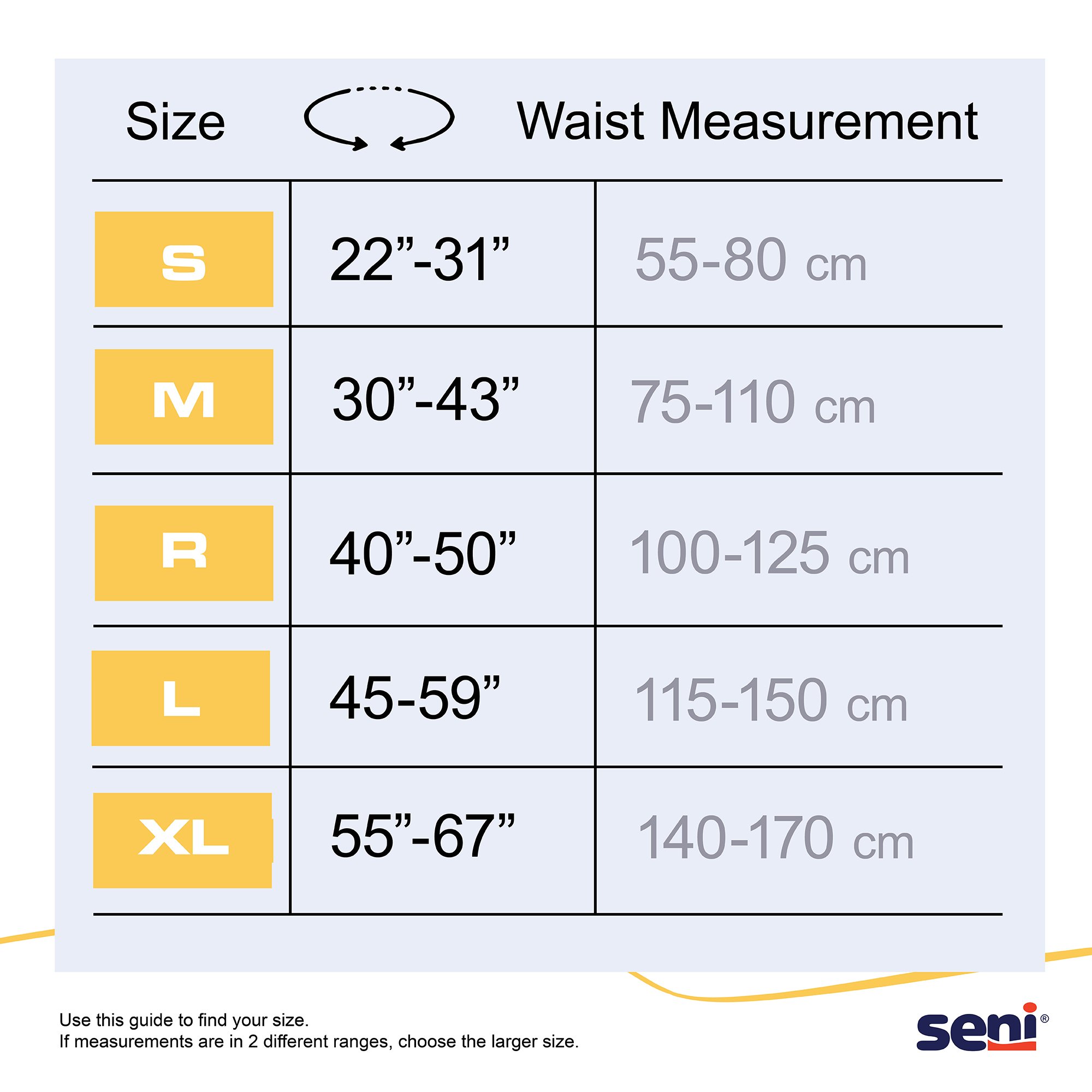 TZMO USA Inc S-ME25-BC1 - Seni Classic Incontinence Briefs for Men and Women, Moderate Absorbency, Medium - 25/Pack, 100/Case