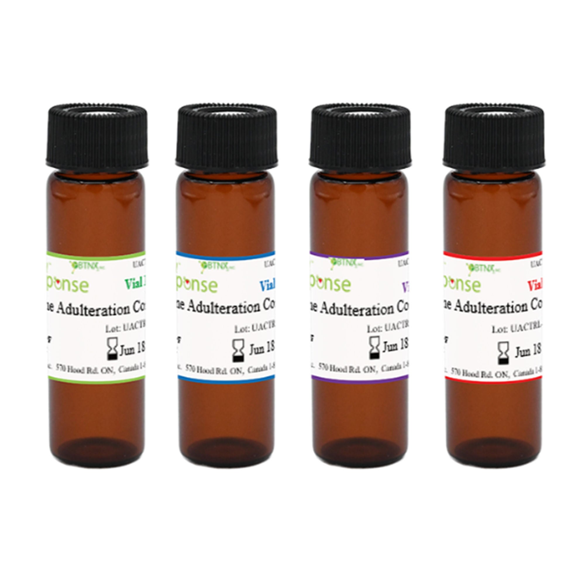 BTNX - UACTRL-1VPN Specimen Validity Test Control Set Rapid Response® Urine Adulteration Level 1, 2, 3, 4 4 X 10 mL