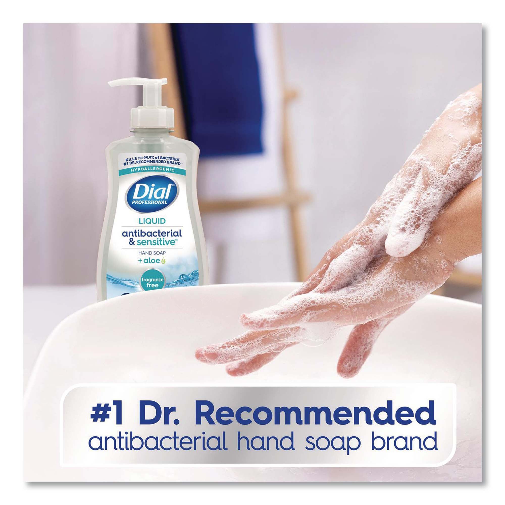 Essendant Co-United Stationers - DIA35476 Antibacterial Soap Dial® Professional Antibacterial & Sensitive™ + Aloe Liquid 11 oz. Pump Bottle Unscented
