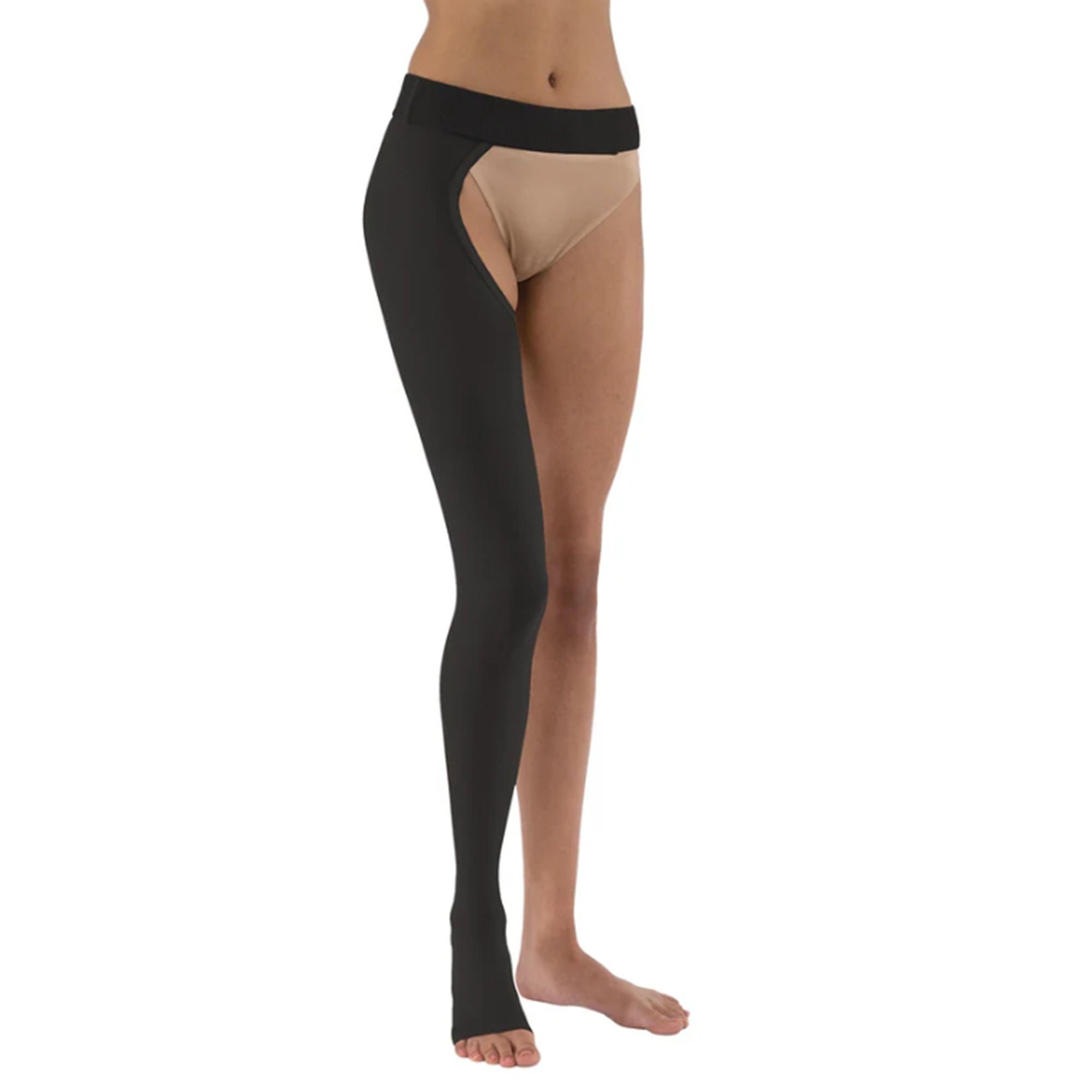 BSN Medical - 7865064 Compression Stocking Jobst® Relief Chap Style Small / Right Black Open Toe