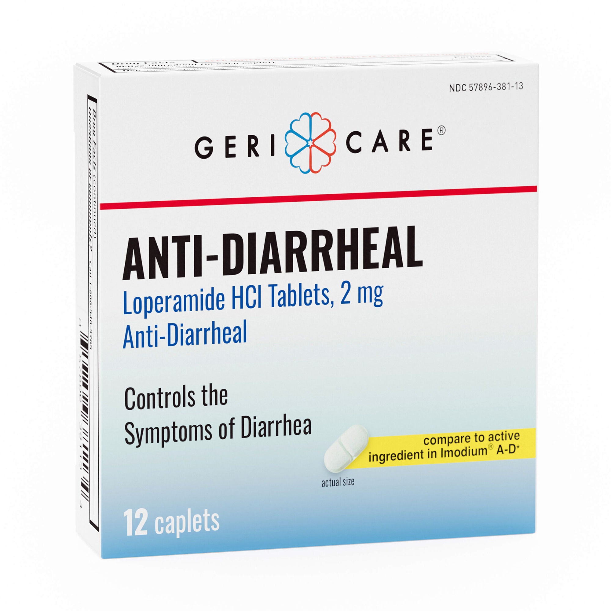 Geri-Care - 381-12B-GCP Anti-Diarrheal Geri-Care® 2 mg Strength Caplet 12 per Box