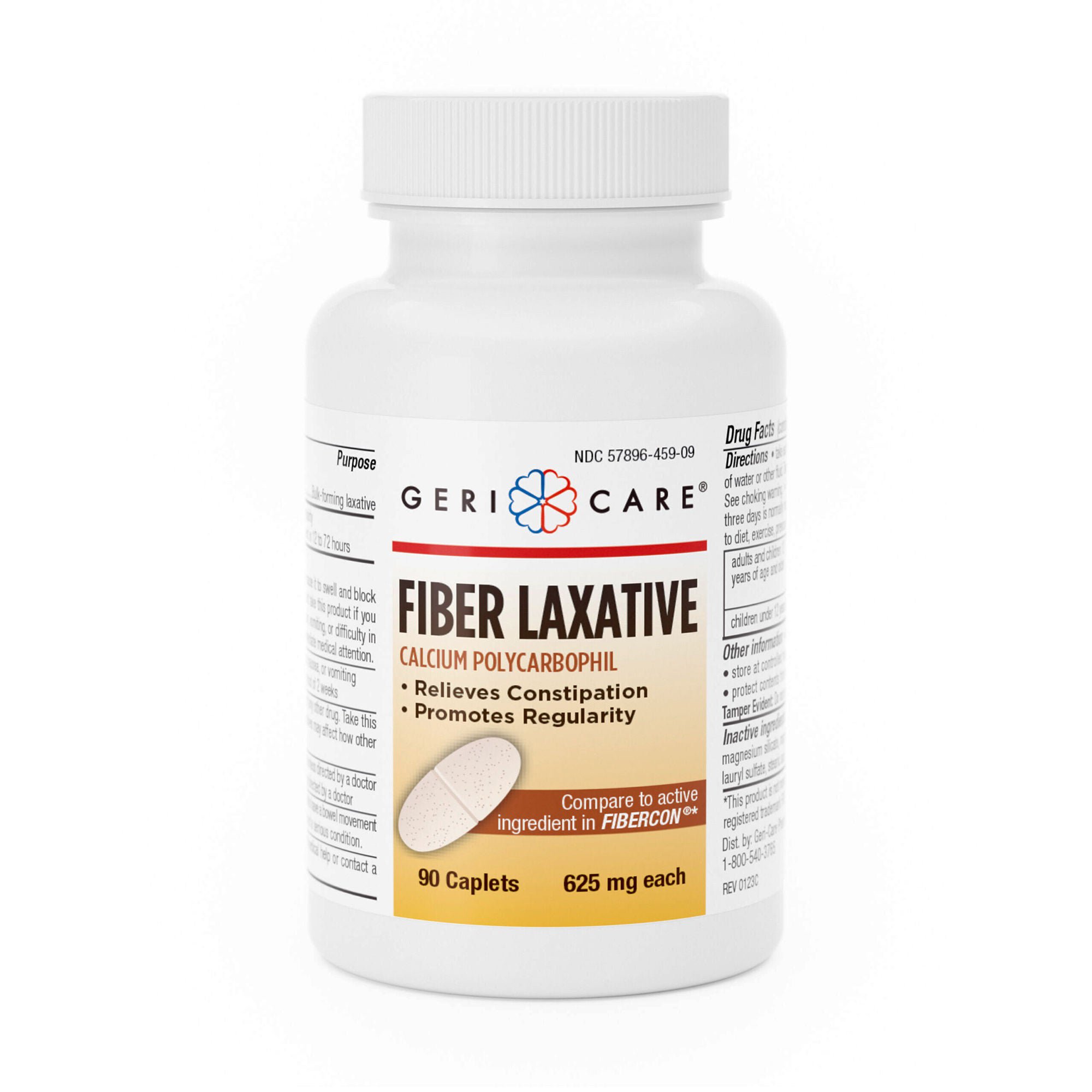 Geri-Care - 449-09-GCP Laxative Geri-Care® Caplet 90 Per Bottle 625 mg Strength Calcium Polycarbophil
