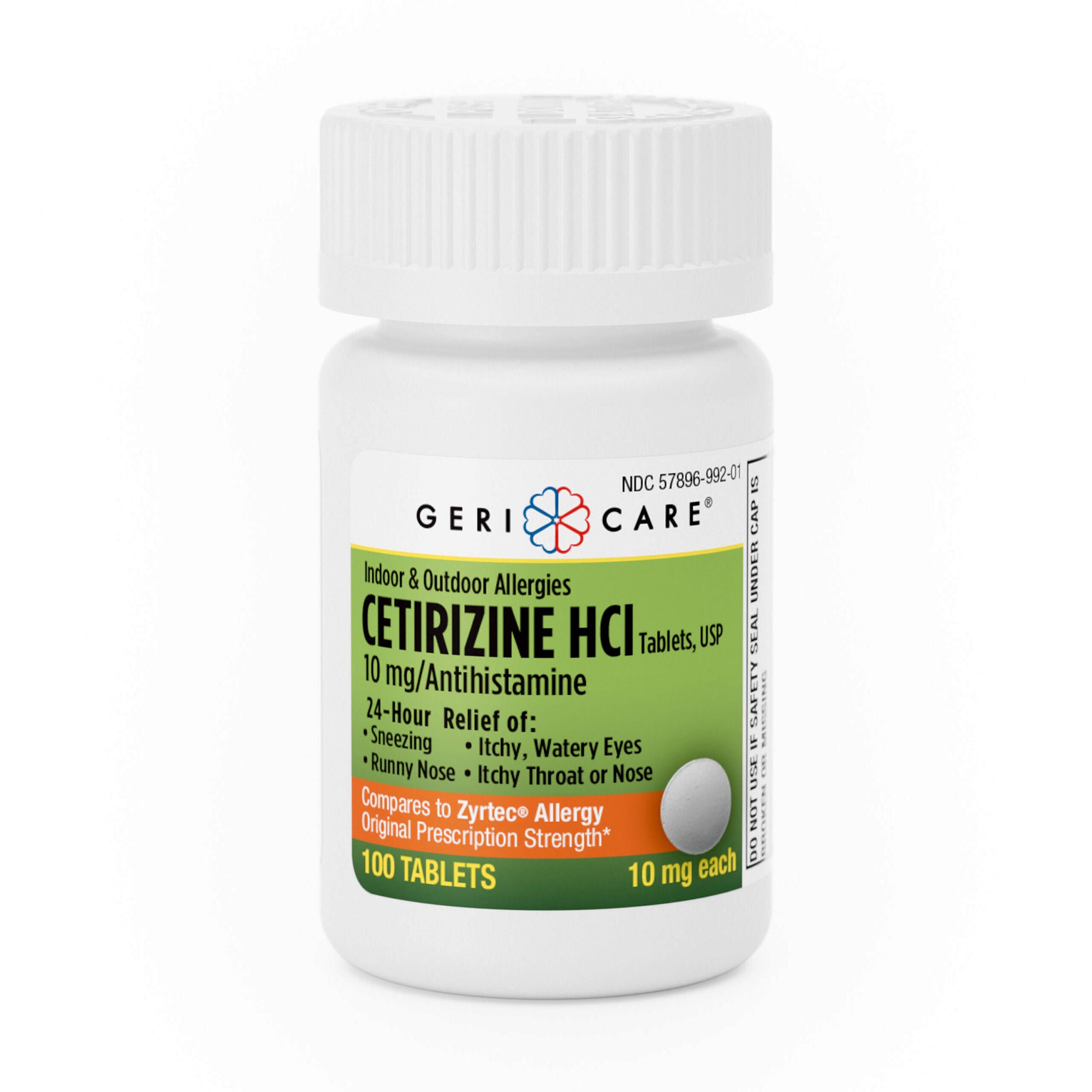 Geri-Care - 992-01-GCP Allergy Relief Geri-Care® 10 mg Strength Tablet 72 per Bottle