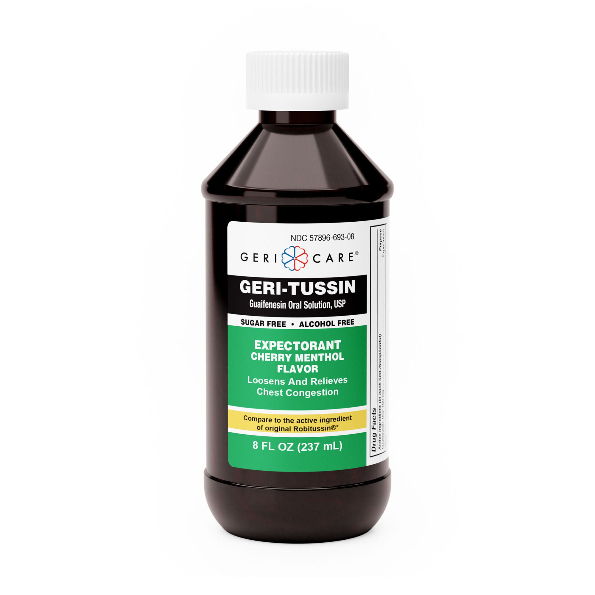 Geri-Care - QROB-08-GCP Cold and Cough Relief Geri-Care® 100 mg / 5 mL Strength Liquid 8 oz.