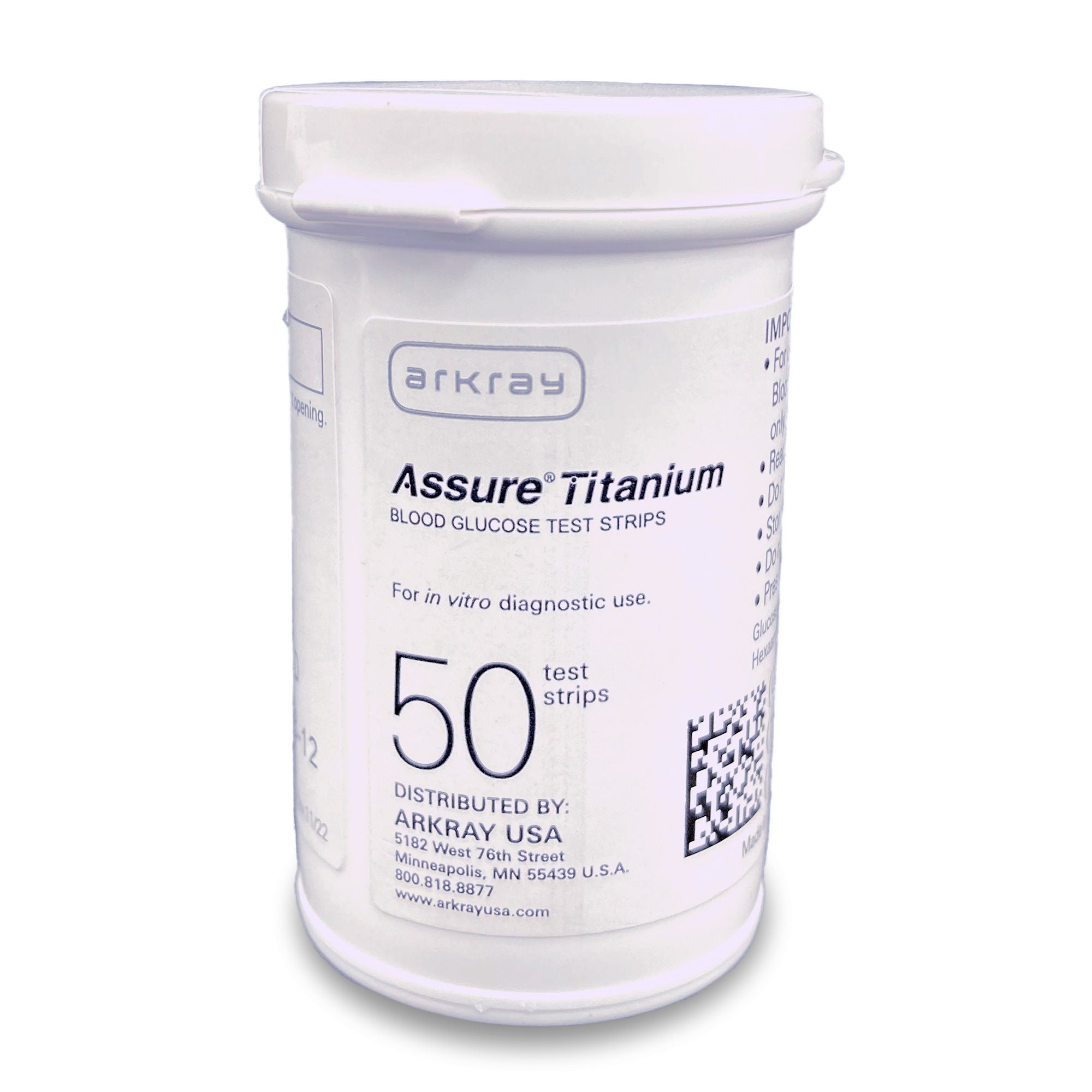 Arkray USA - 600050 Blood Glucose Test Strips Assure® Titanium 50 Strips For Assure® Titanium Blood Gluclose Monitor