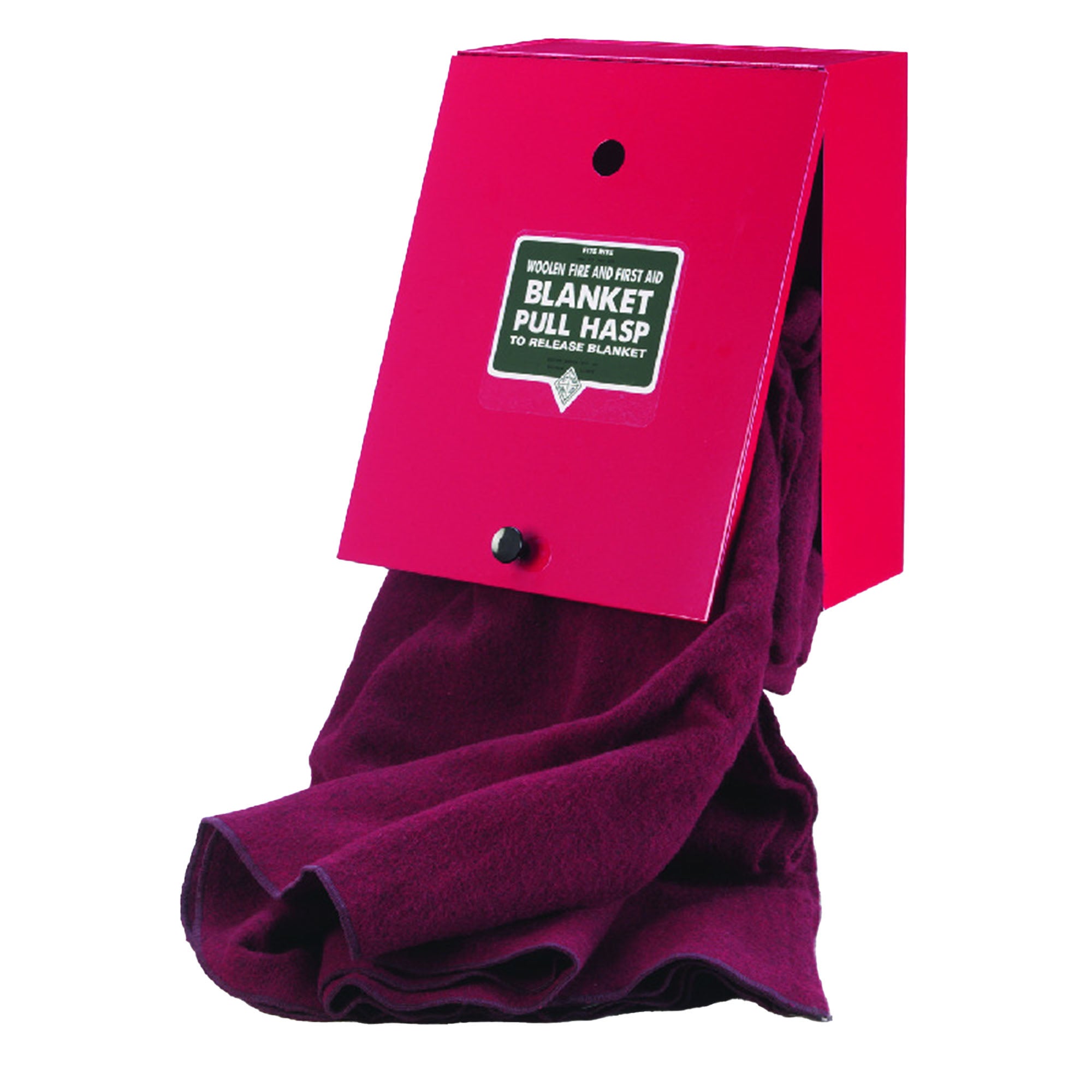 Ward's Science - 470014-824 Fire Blanket with Wall Case 66 X 84 Inch Wool / Man Made Fiber Maroon
