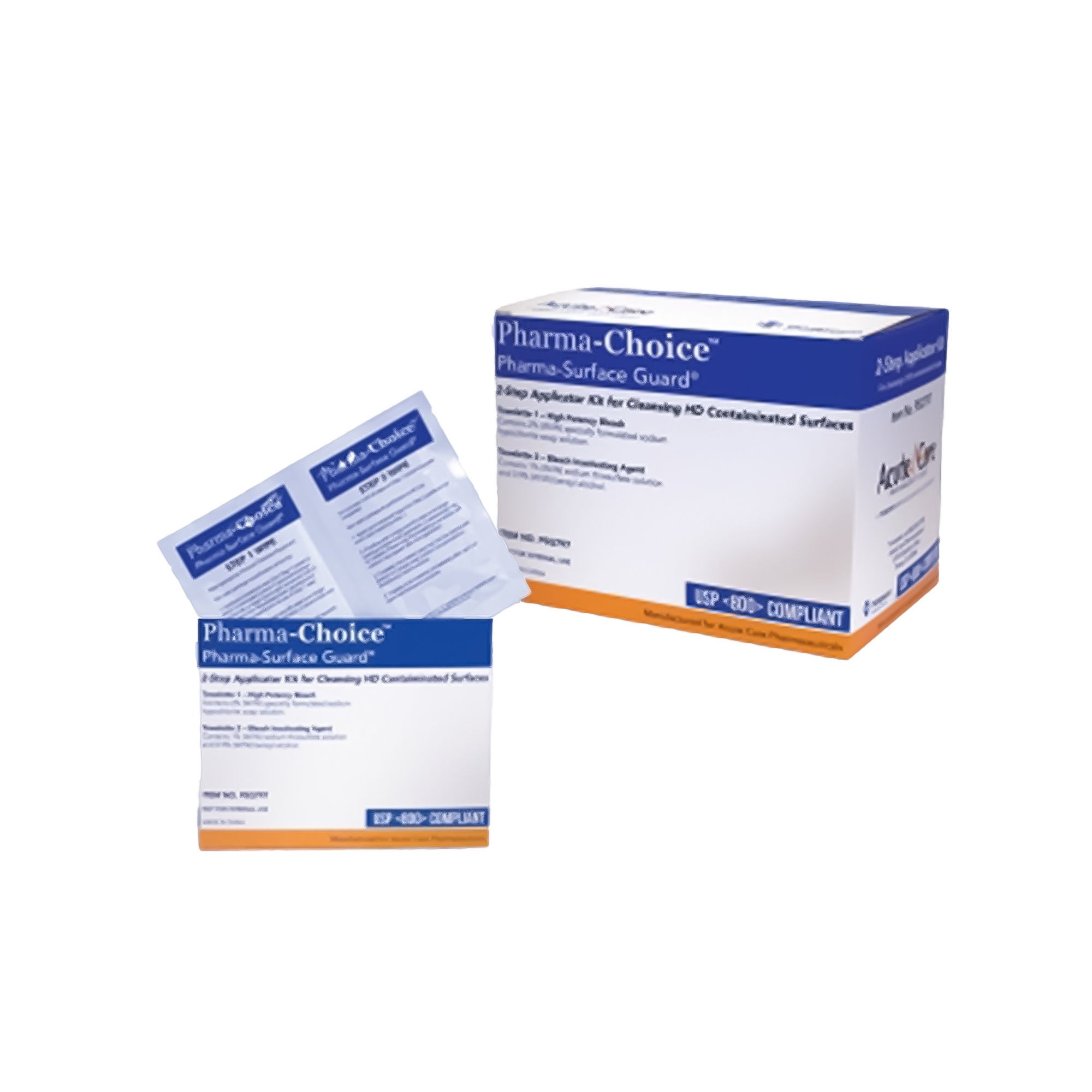 Acute Care Pharmaceuticals - PSG797 Surface Disinfectant Cleaner Kit Pharma-Surface Guard® Premoistened Cleanroom Manual Pull Wipe 15 Count Individual Packet Alcohol Scent NonSterile
