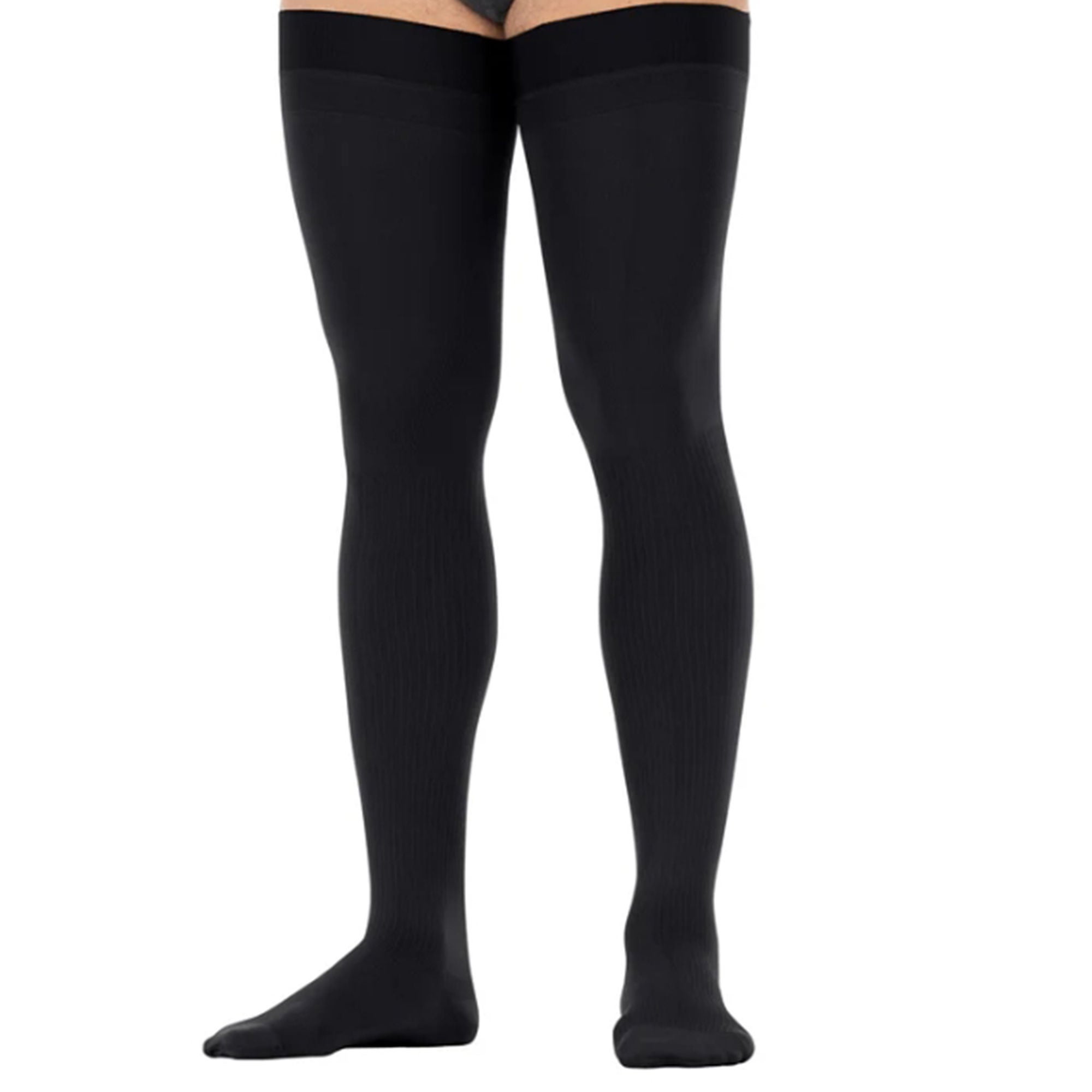 BSN Medical - 6042423 Compression Stocking Jobst® for Men Thigh High X-Large Black Closed Toe