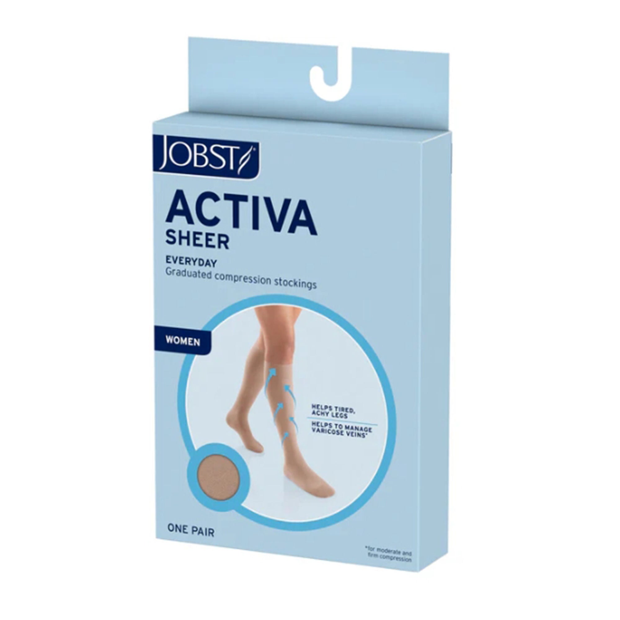 BSN Medical - 6055920 Compression Stocking Jobst® ACTIVA Knee High Small Sun Bronze Closed Toe
