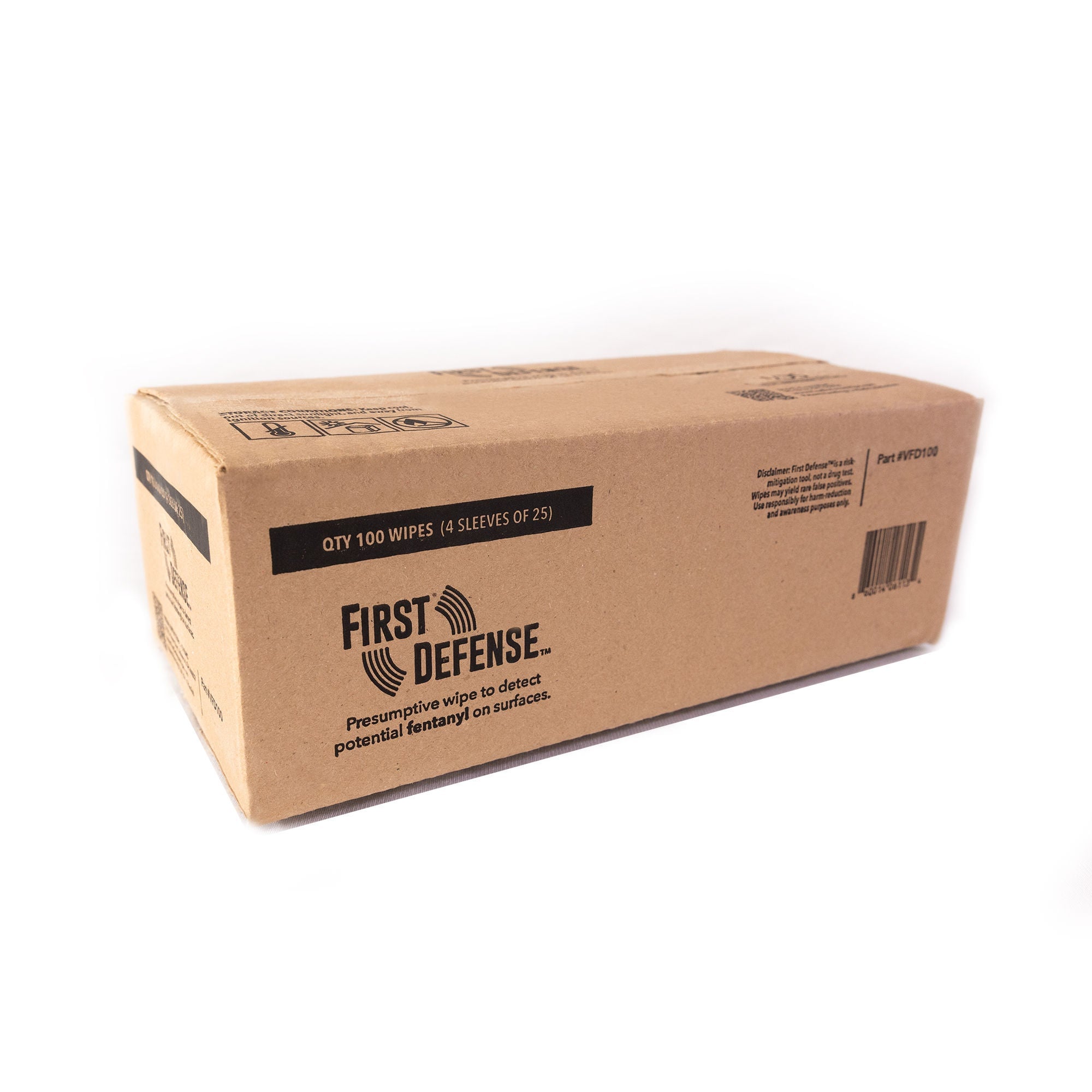 Visual Detection Systems LLC - VFD100 Drug Identification Test Kit First Defense™ Presumptive Fentanyl Test Wipe 100 Wipes Non-Regulated