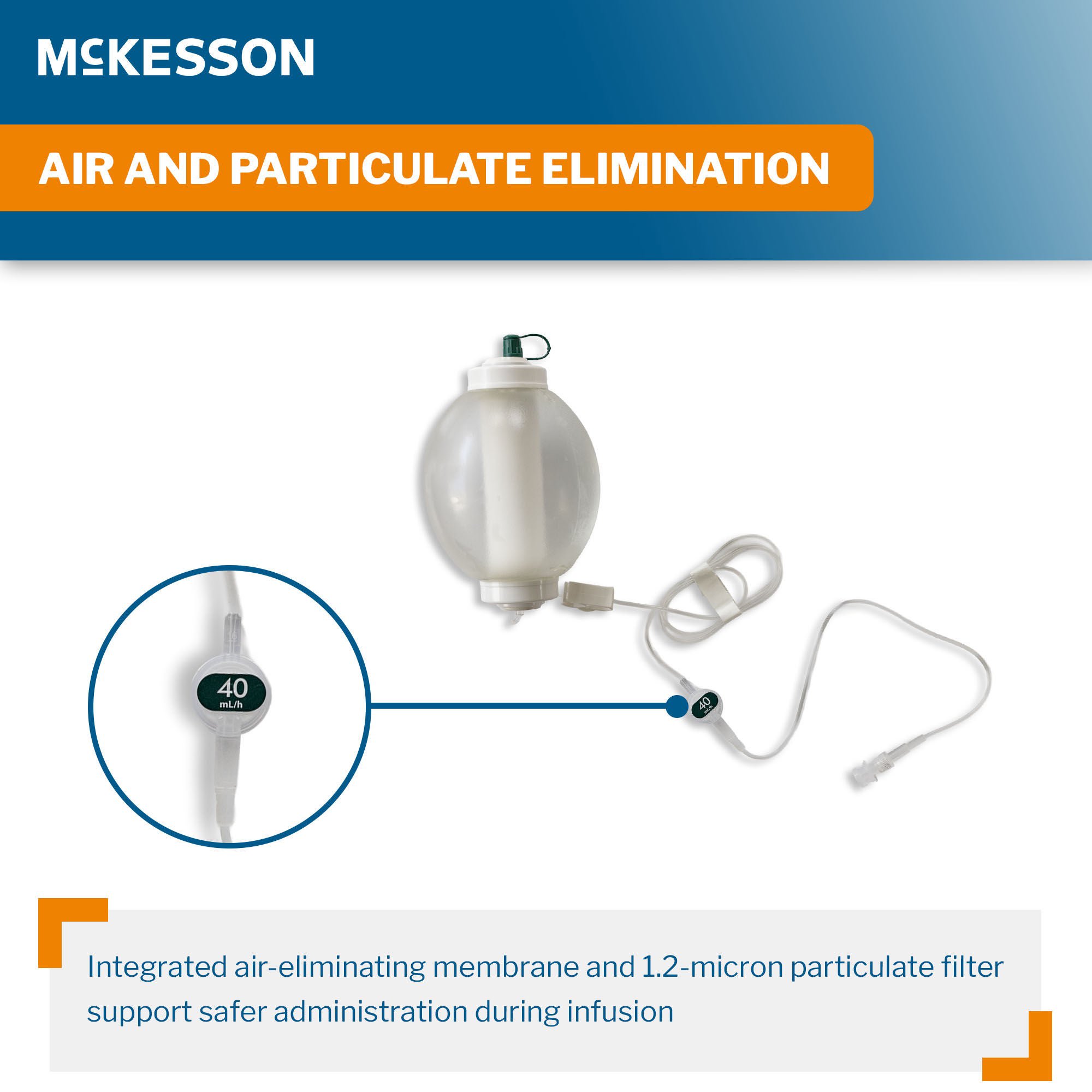 McKesson Brand - 16-EP50040 Elastomeric Pump McKesson 500 mL Volume 40 mL / Hr. Flow Rate