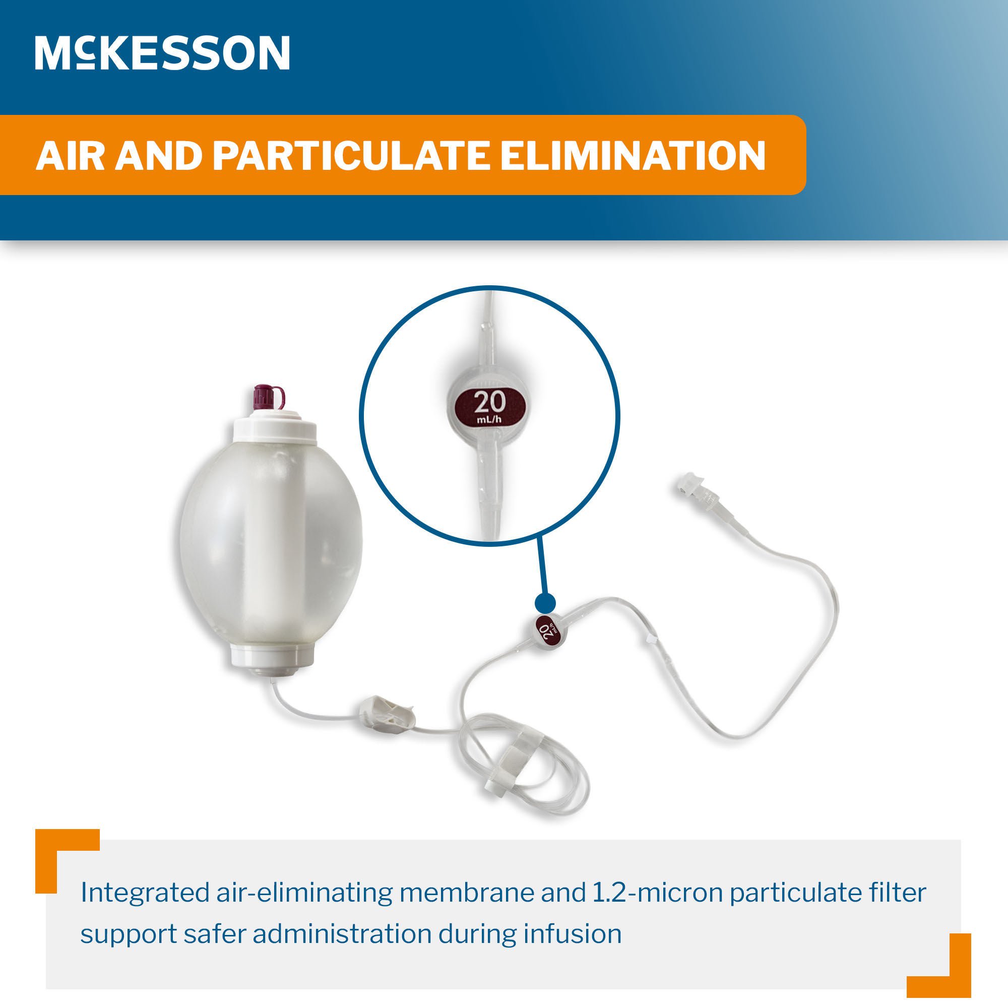 McKesson Brand - 16-EP50020 Elastomeric Pump McKesson 500 mL Volume 20 mL / Hr. Flow Rate