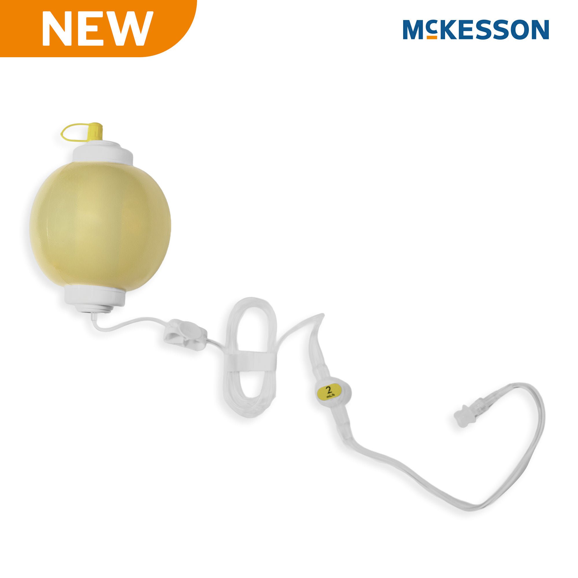 McKesson Brand - 16-EP2702-C Amber Elastomeric Pump McKesson 270 mL Volume 2 mL / Hr. Flow Rate