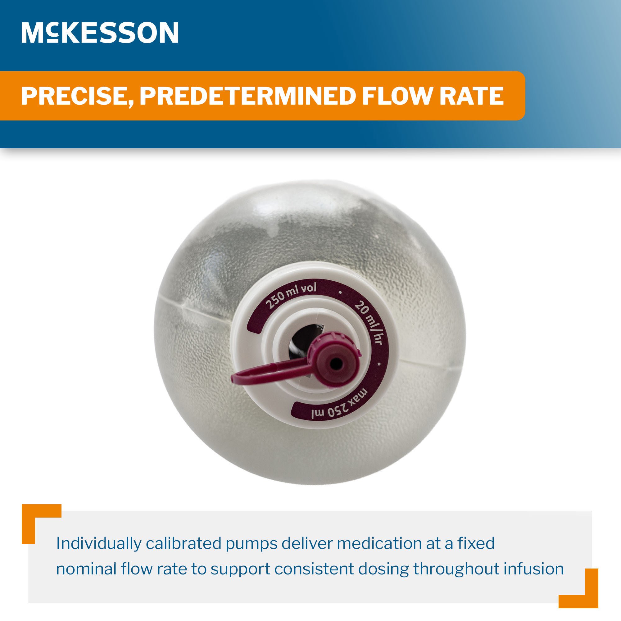 McKesson Brand - 16-EP25020 Elastomeric Pump McKesson 250 mL Volume 20 mL / Hr. Flow Rate