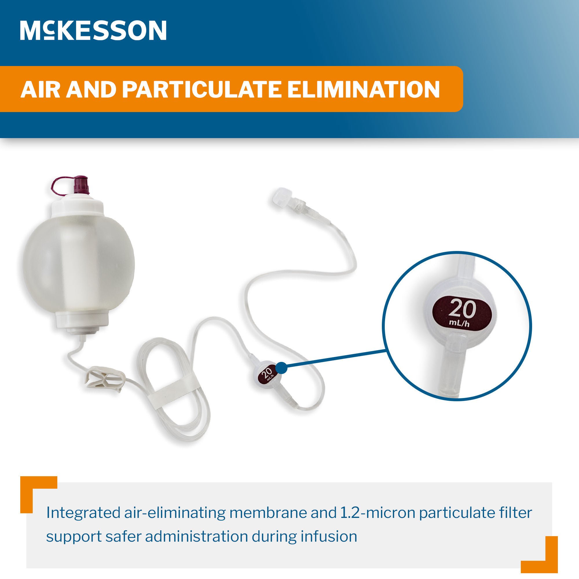 McKesson Brand - 16-EP25020 Elastomeric Pump McKesson 250 mL Volume 20 mL / Hr. Flow Rate