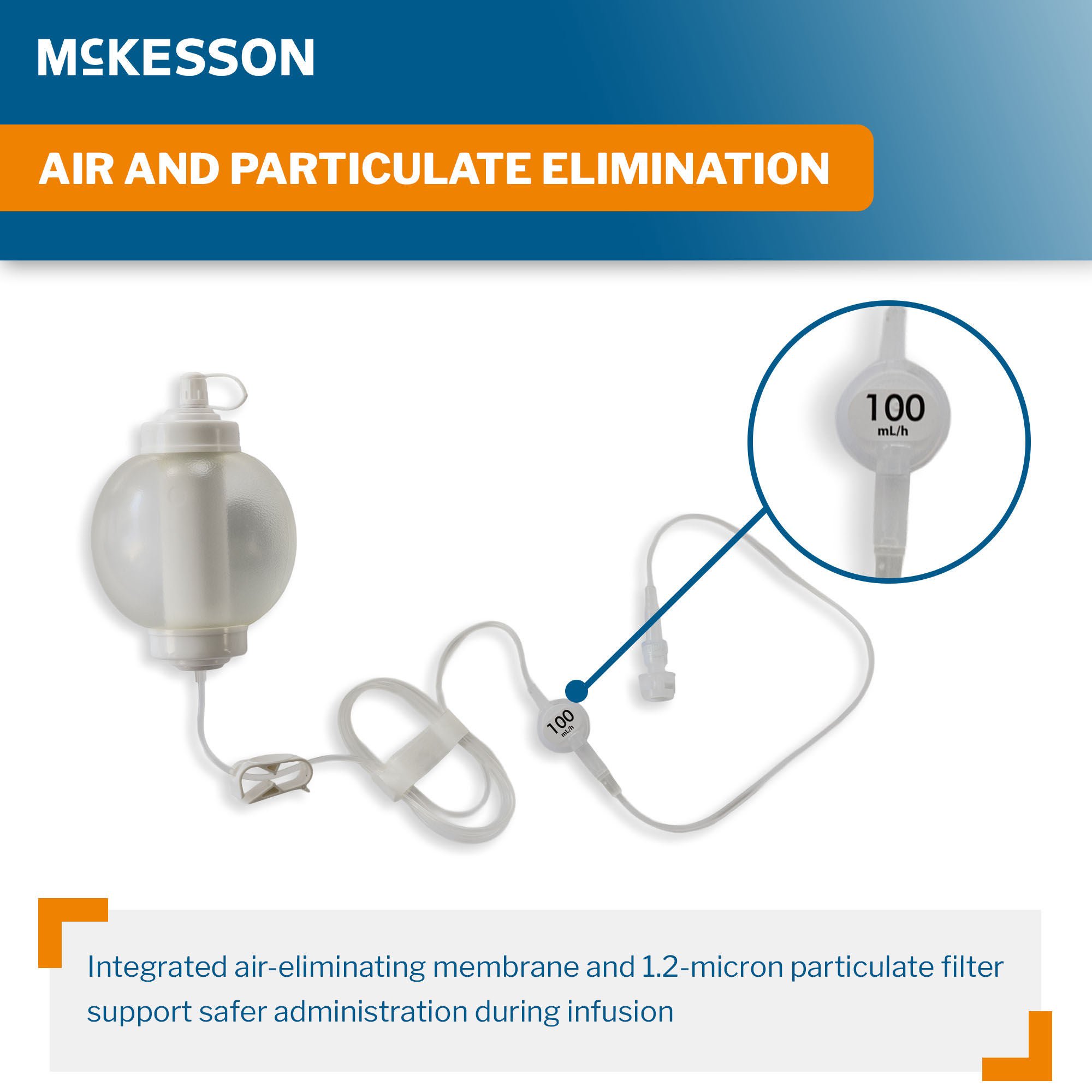 McKesson Brand - 16-EP250100 Elastomeric Pump McKesson 250 mL Volume 100 mL / Hr. Flow Rate