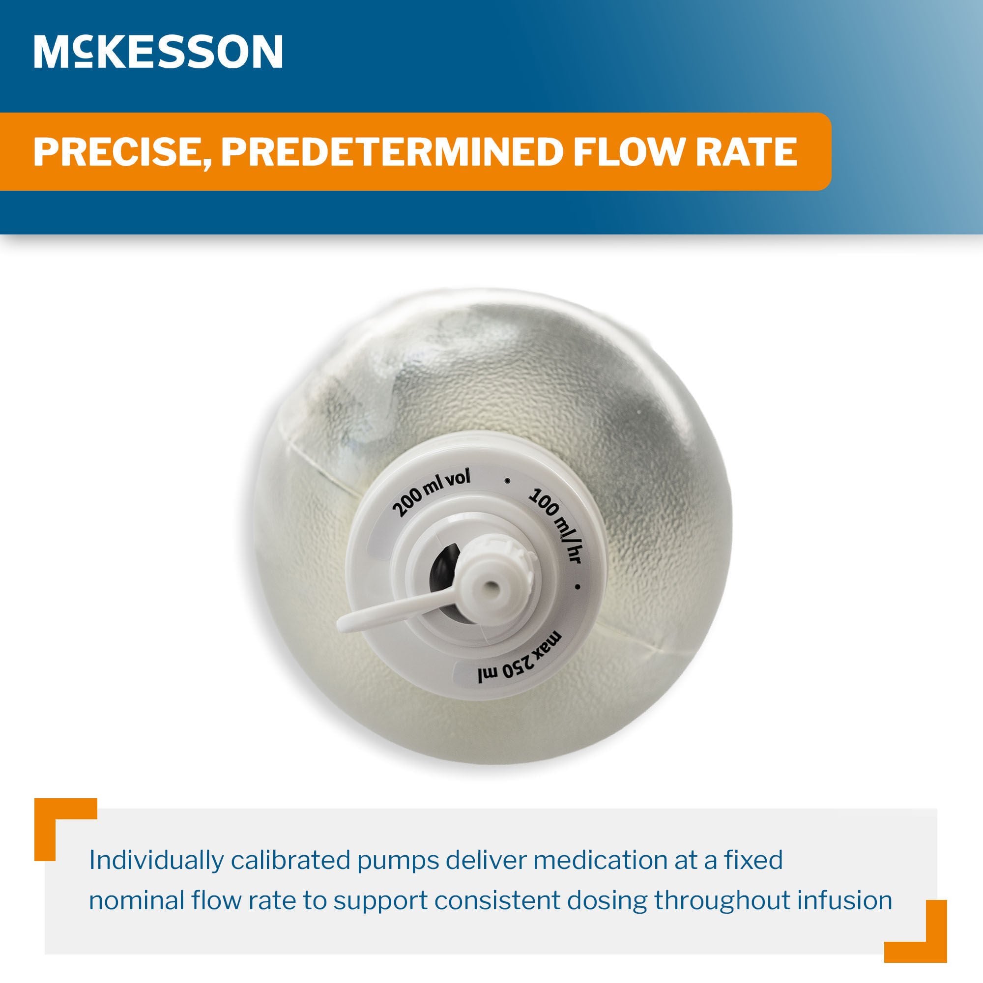 McKesson Brand - 16-EP200100 Elastomeric Pump McKesson 200 mL Volume 100 mL / Hr. Flow Rate