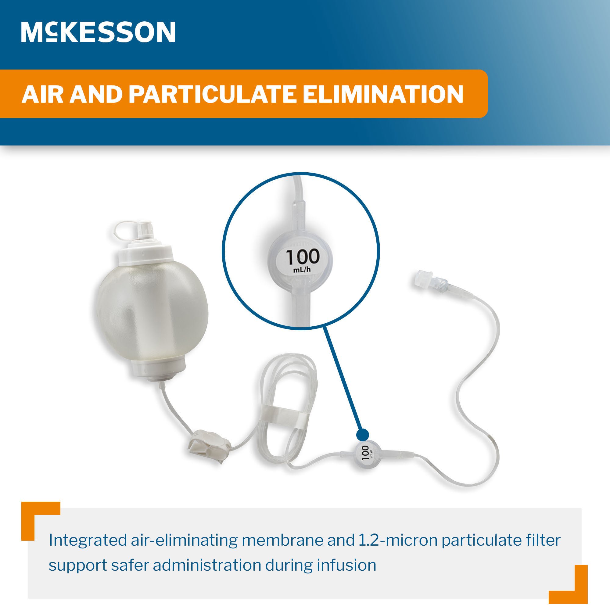 McKesson Brand - 16-EP200100 Elastomeric Pump McKesson 200 mL Volume 100 mL / Hr. Flow Rate