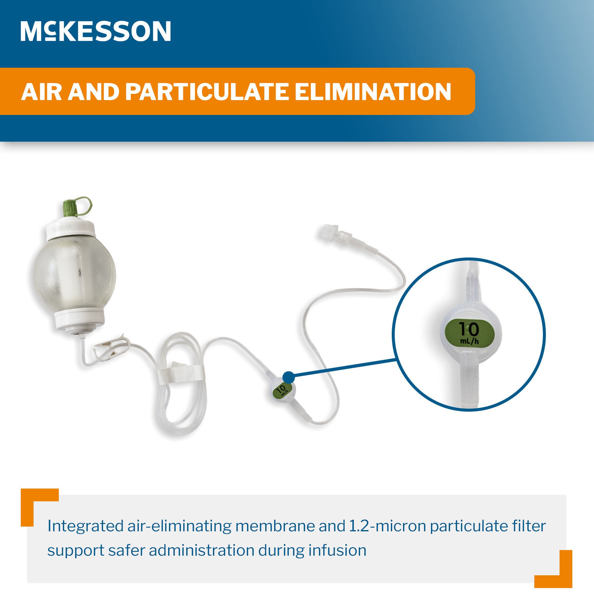 McKesson Brand - 16-EP12010 Elastomeric Pump McKesson 120 mL Volume 10 mL / Hr. Flow Rate