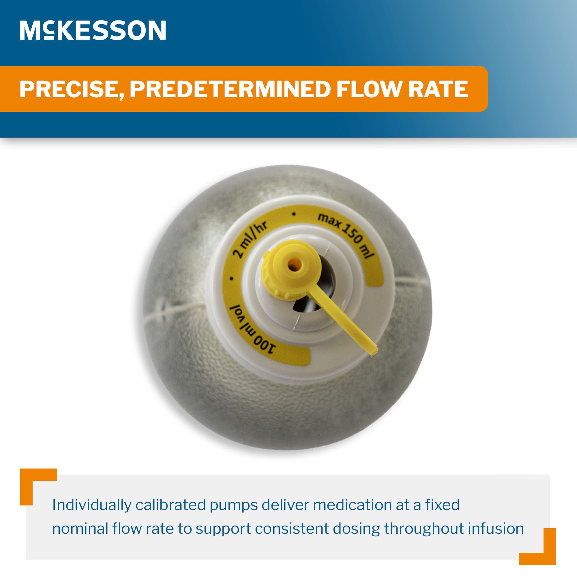 McKesson Brand - 16-EP1002 Elastomeric Pump McKesson 100 mL Volume 2 mL / Hr. Flow Rate