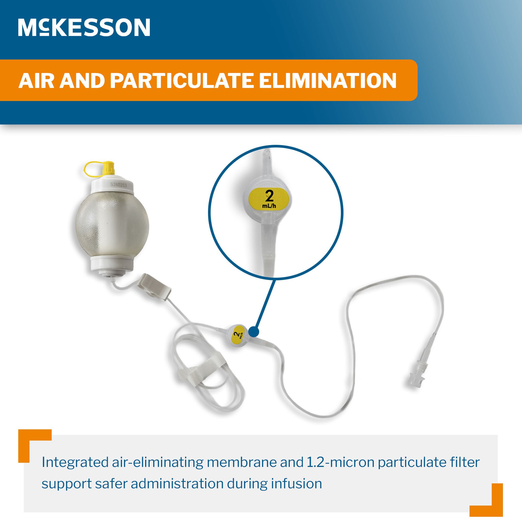 McKesson Brand - 16-EP1002 Elastomeric Pump McKesson 100 mL Volume 2 mL / Hr. Flow Rate