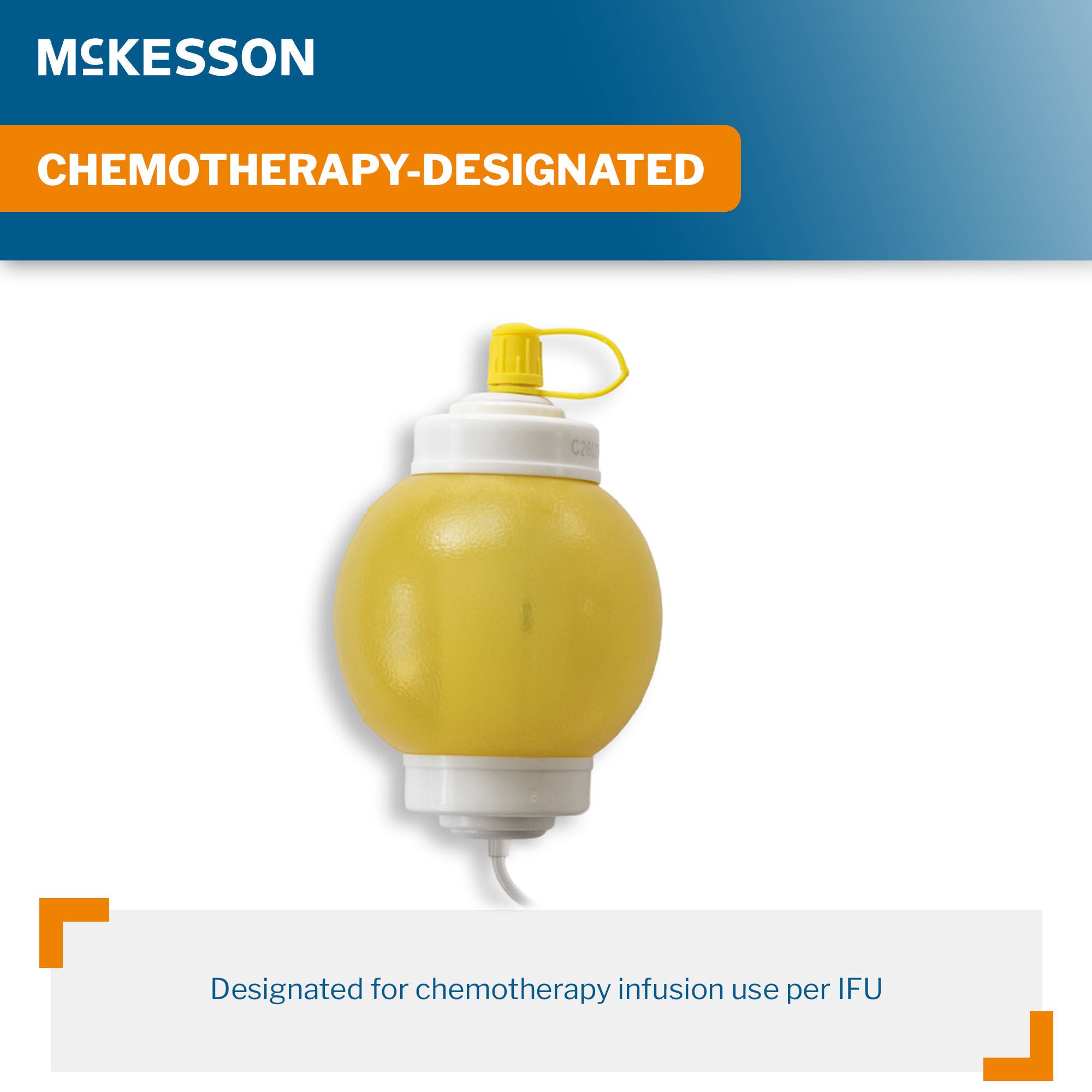 McKesson Brand - 16-EP1002-C Amber Elastomeric Pump McKesson 100 mL Volume 2 mL / Hr. Flow Rate