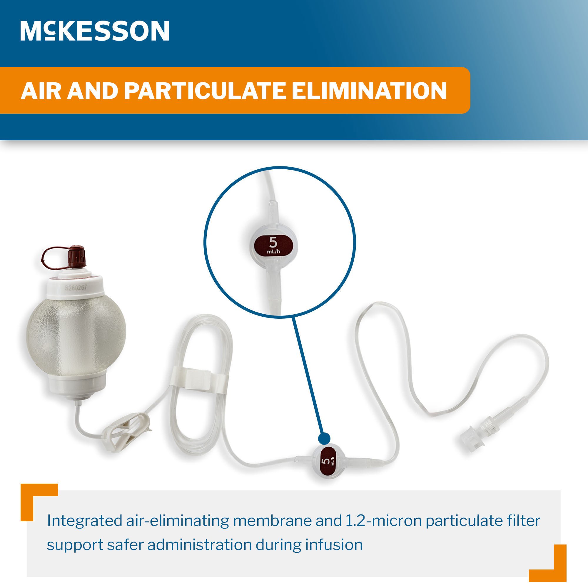 McKesson Brand - 16-EP605 Elastomeric Pump McKesson 60 mL Volume 5 mL / Hr. Flow Rate