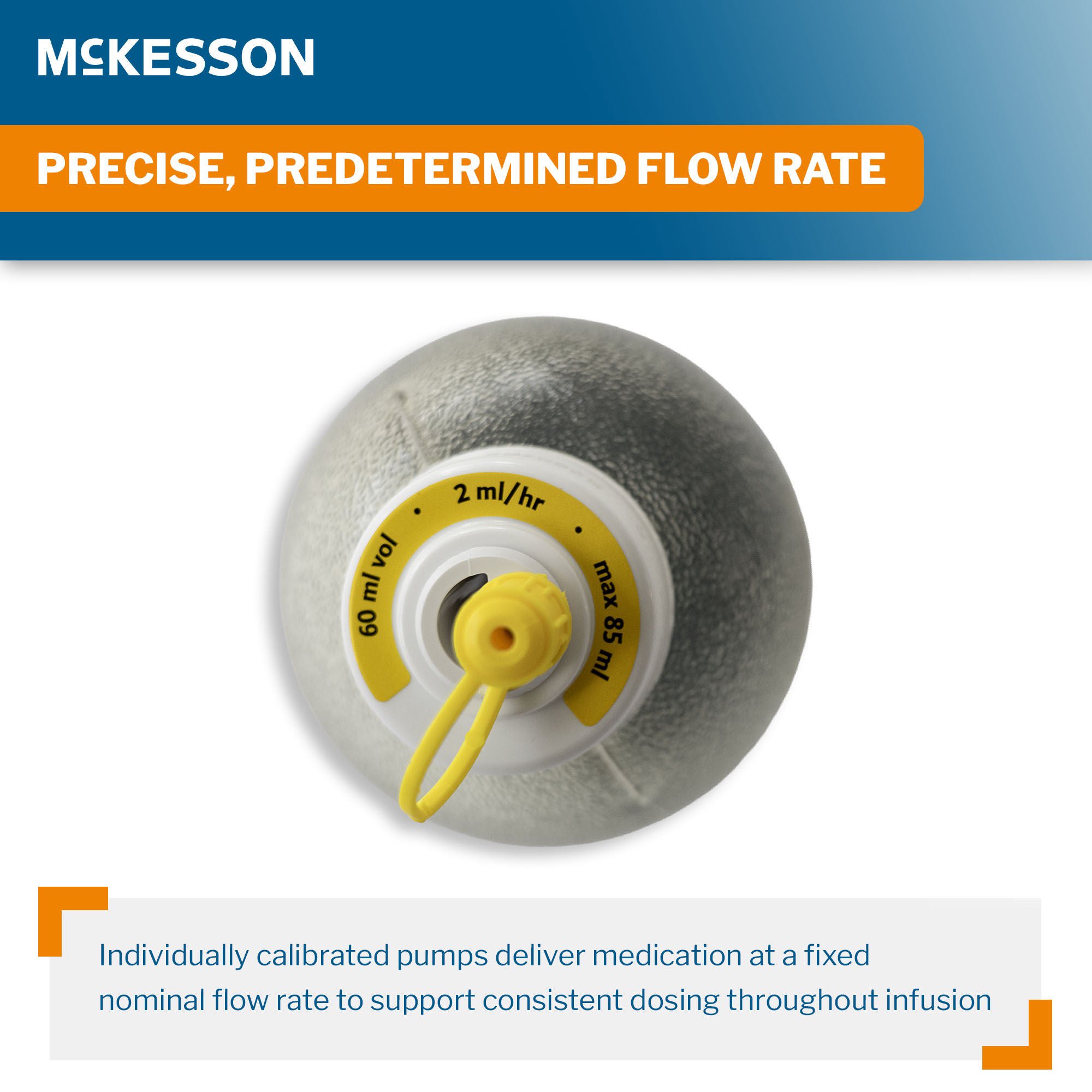 McKesson Brand - 16-EP602 Elastomeric Pump McKesson 60 mL Volume 2 mL / Hr. Flow Rate